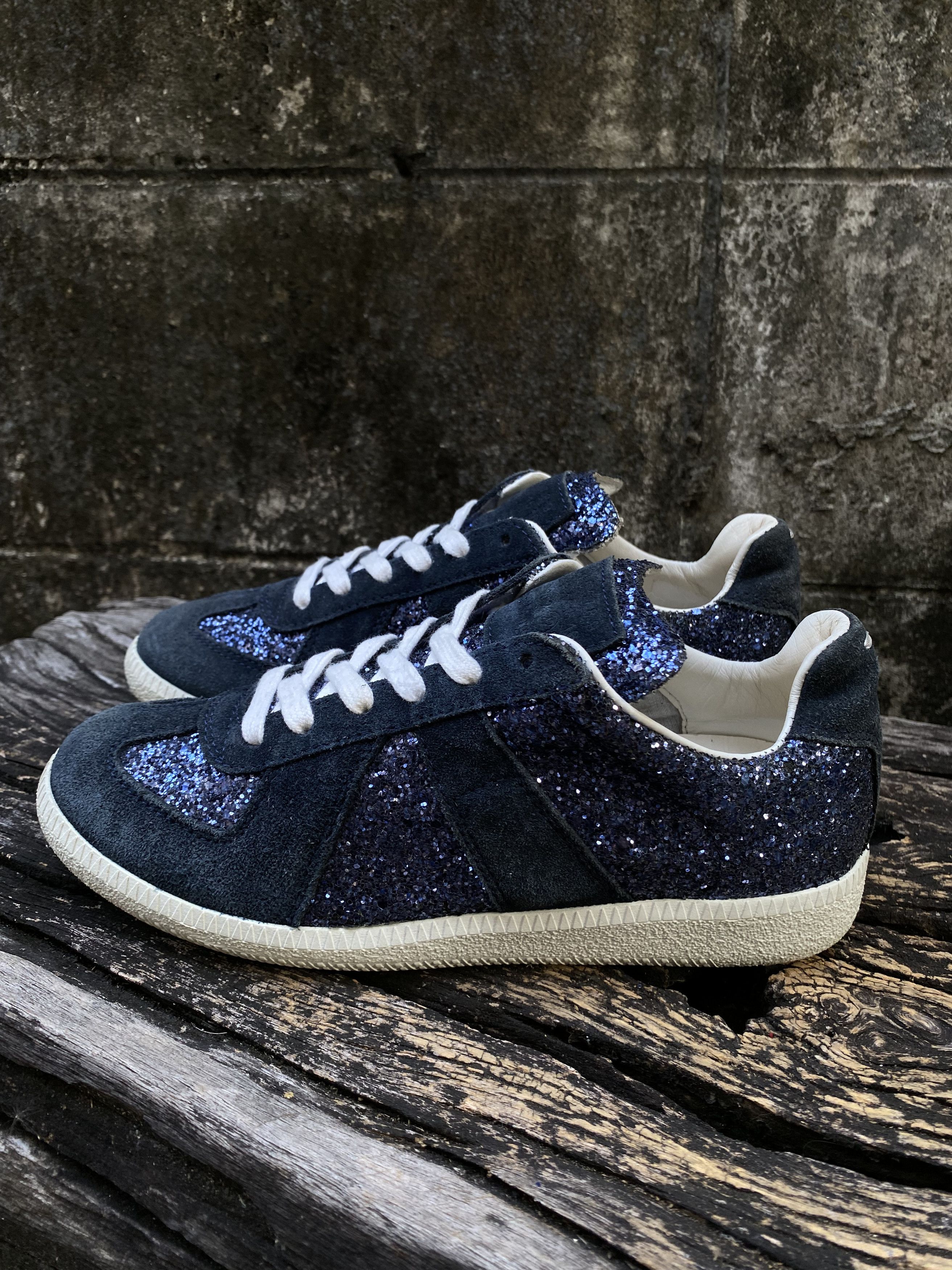 Maison Margiela Maison Margiela Replica Glitter Navy Sneakers EU36 Size US 6 / IT 36 - 2 Thumbnail