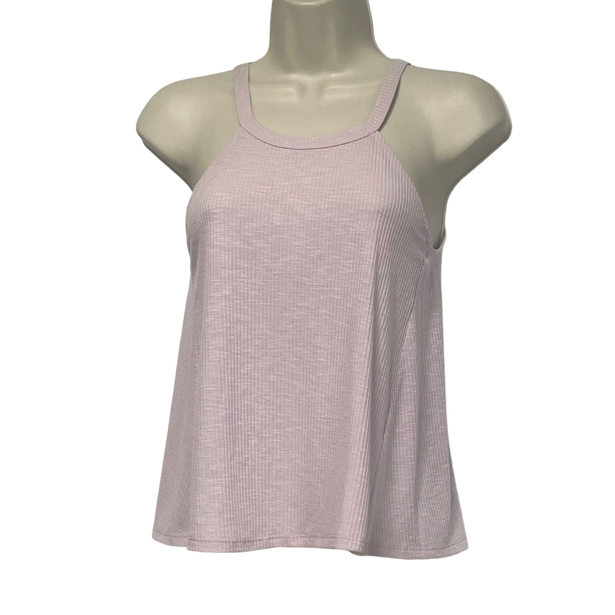 Other Freshman women's Halter Neckline Ribed Swing Tank Top, Lilac Size S / US 4 / IT 40 - 1 Thumbnail