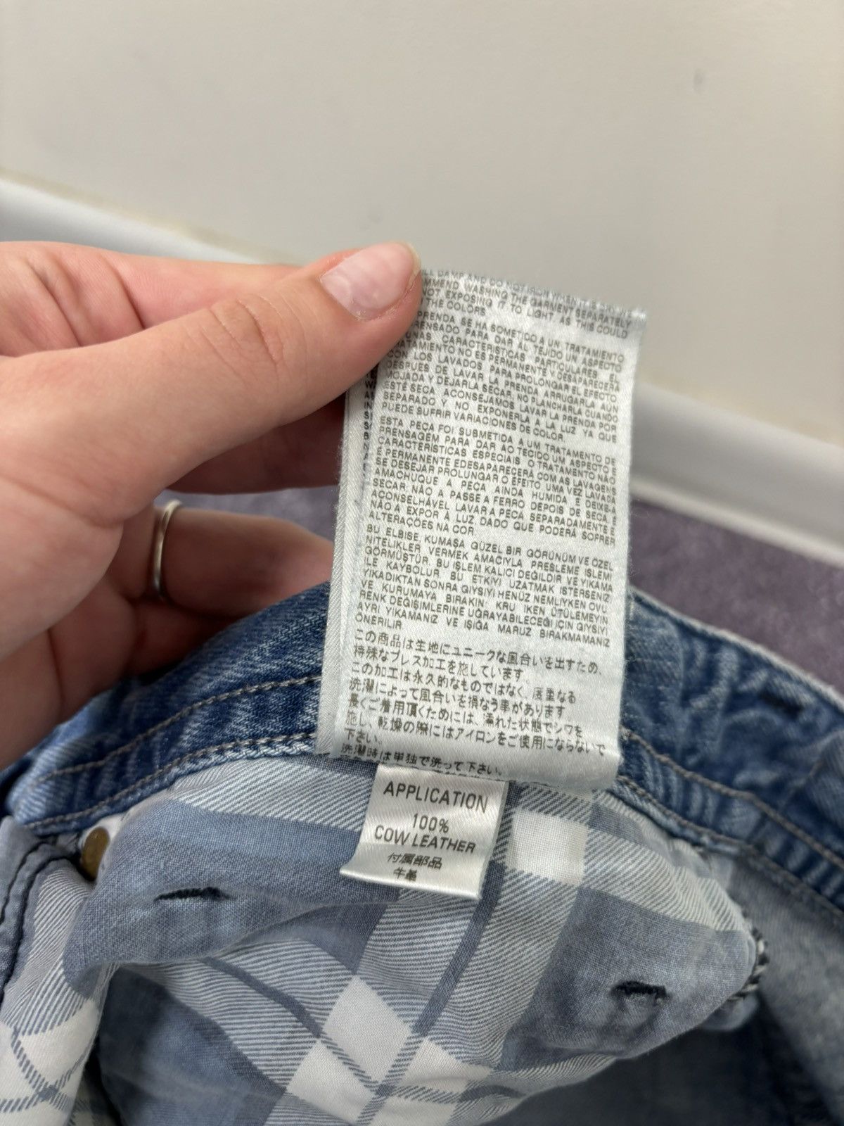 Diesel Vintage Diesel Thavar Y2K Faded Blue Ripped Slim Denim Jeans Size US 33 - 12 Thumbnail