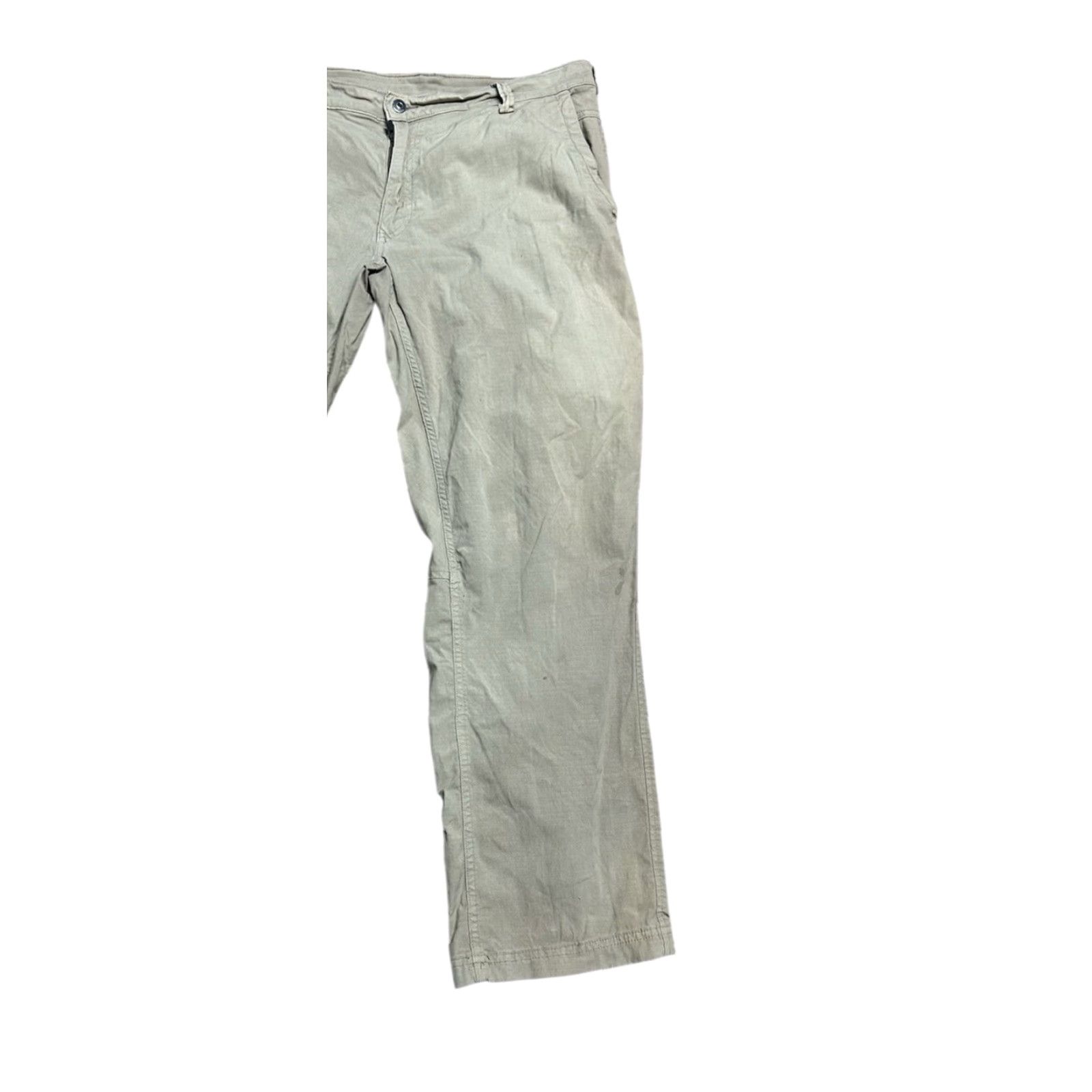 CO Duluth Trading Co Mens Standard Fit Pants 38x30 Light Brown Khaki Canvas Straight Leg Regular Rise Inseam 30 Fr Mens Pants Regular Brown Size US 38 / EU 54 - 3 Thumbnail