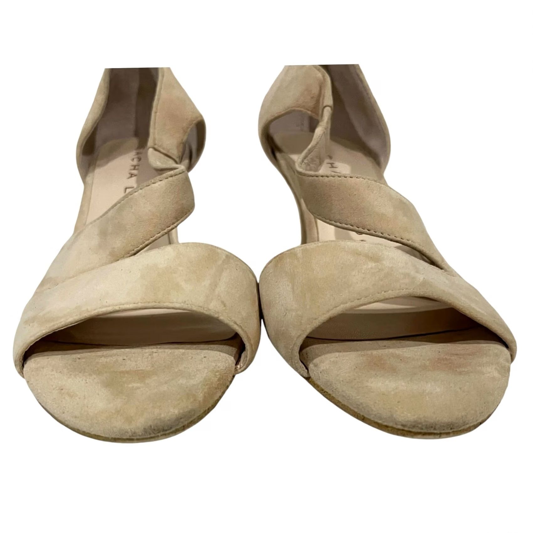 Vintage Sacha London Womens Heels Beige Suede Leather D’Orsay Open Toe Fanny Slip On 8.5 Size US 9 / IT 39 - 6 Thumbnail