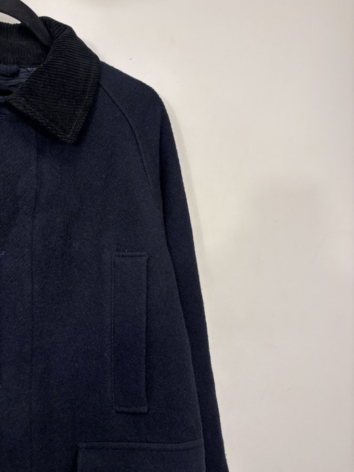 Arket Arket Men’s Navy Blue Wool Car Coat Corduroy Collar Size US S / EU 44-46 / 1 - 7 Thumbnail