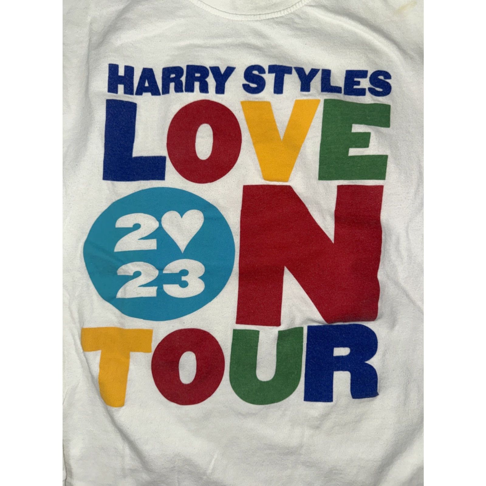 Vintage Harry Styles Love In Tour Long Sleeve T-Shirt White Large Mens Crew Neck Cotton Regular Unbranded Size US L / EU 52-54 / 3 - 2 Thumbnail