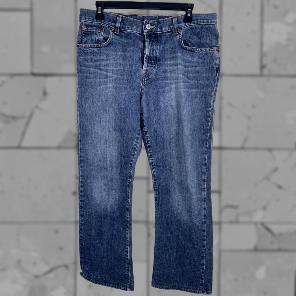Lucky Brand VINTAGE Lucky Brand Jeans Easy Rider Buttonfly Womens Size 14x32 Blue Straight Size 36" / US 14 / IT 50 - 1 Thumbnail