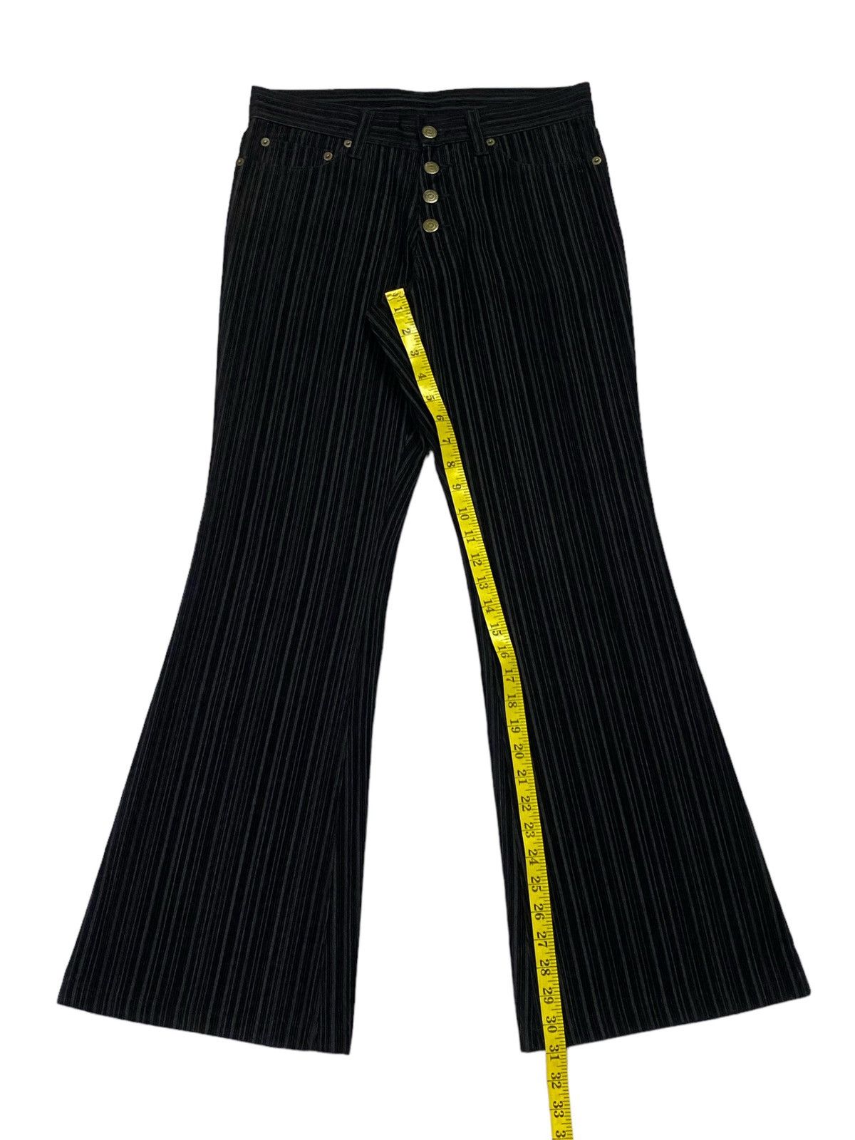Tornado Mart Tornado Mart Flared Striped Corduroy Cotton Pants Size US 29 - 7 Thumbnail