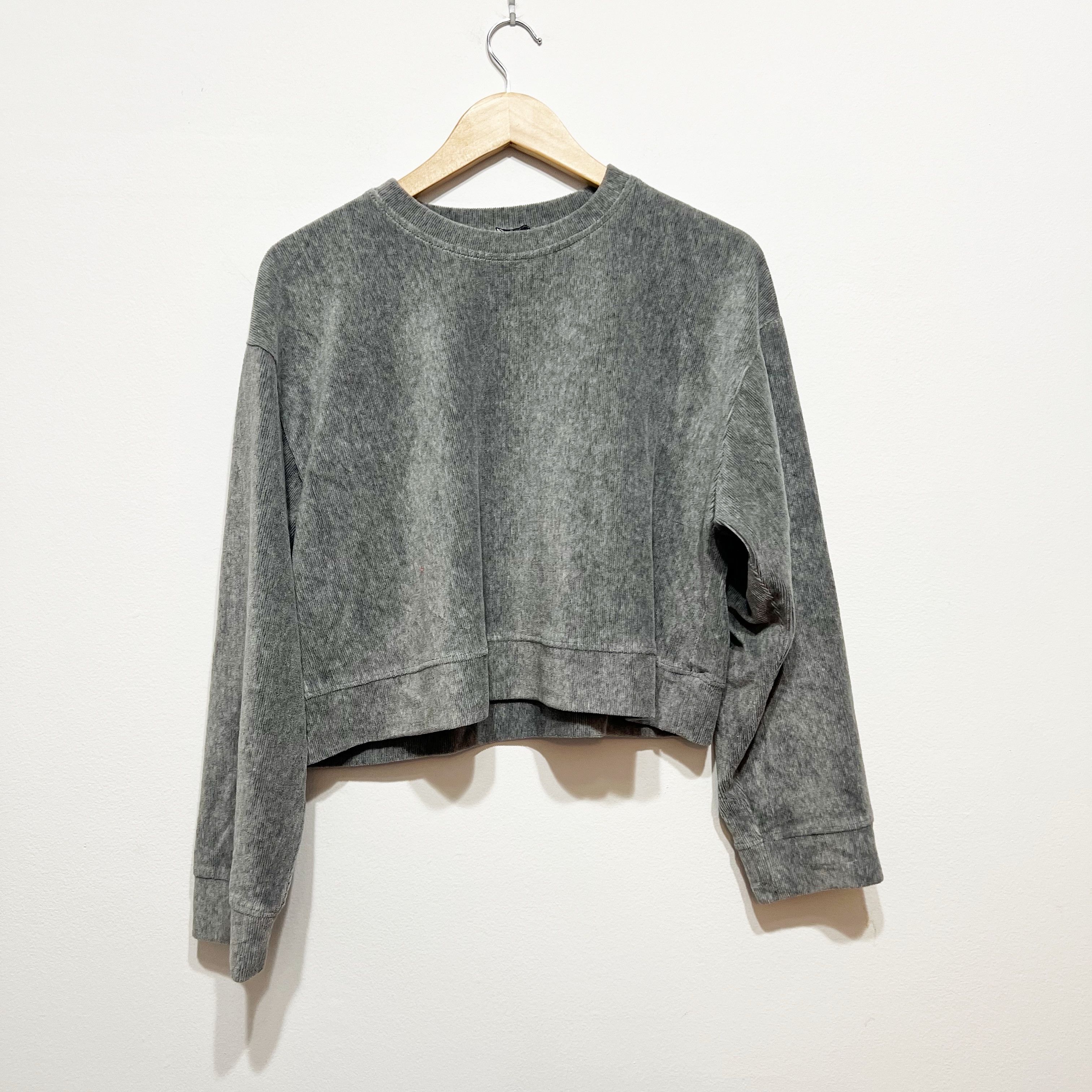 Zara Zara Ribbed Velvet Velour Crew Neck Pullover Size M / US 6-8 / IT 42-44 - 1 Thumbnail