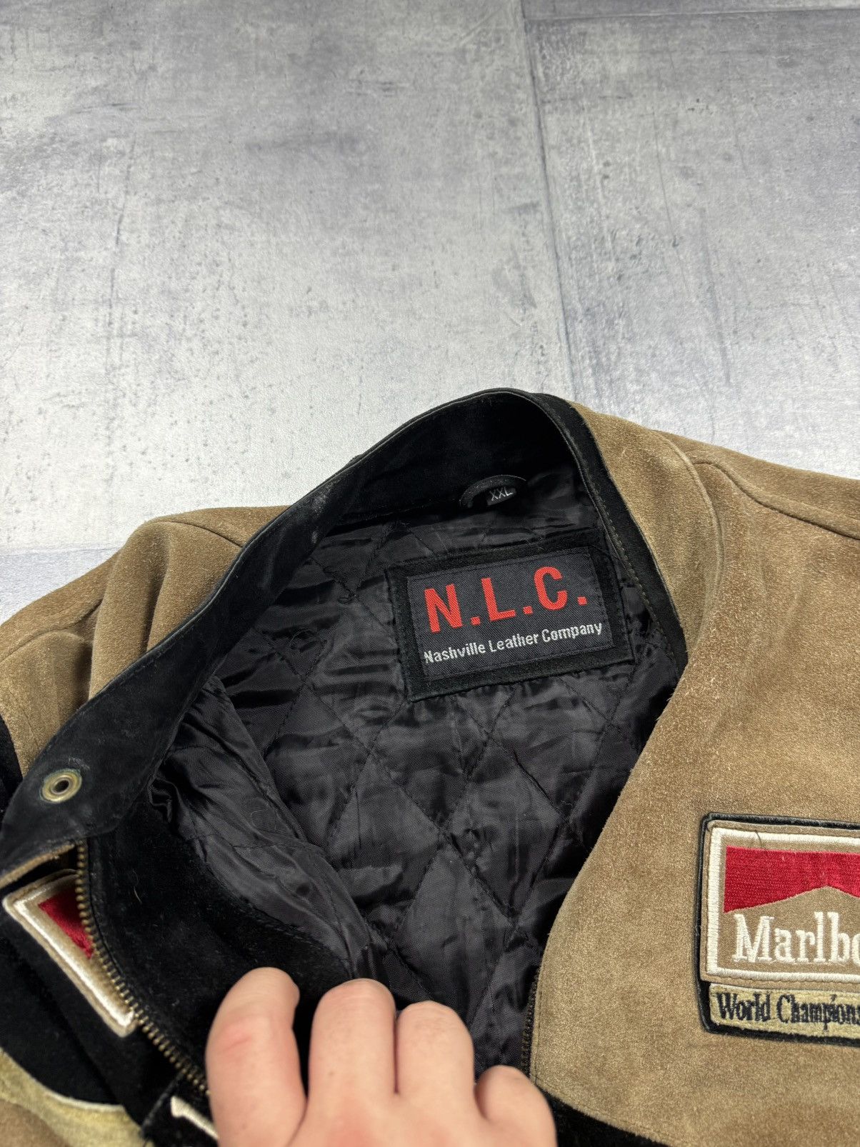 Marlboro Marlboro vintage leather jacket race jacket Size US XL / EU 56 / 4 - 17 Thumbnail