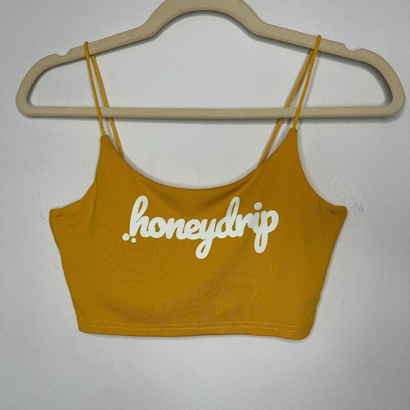 Other Mustard Yellow Honeydrip Crop Top Spaghetti Strap Cami S Size M / US 6-8 / IT 42-44 - 2 Thumbnail