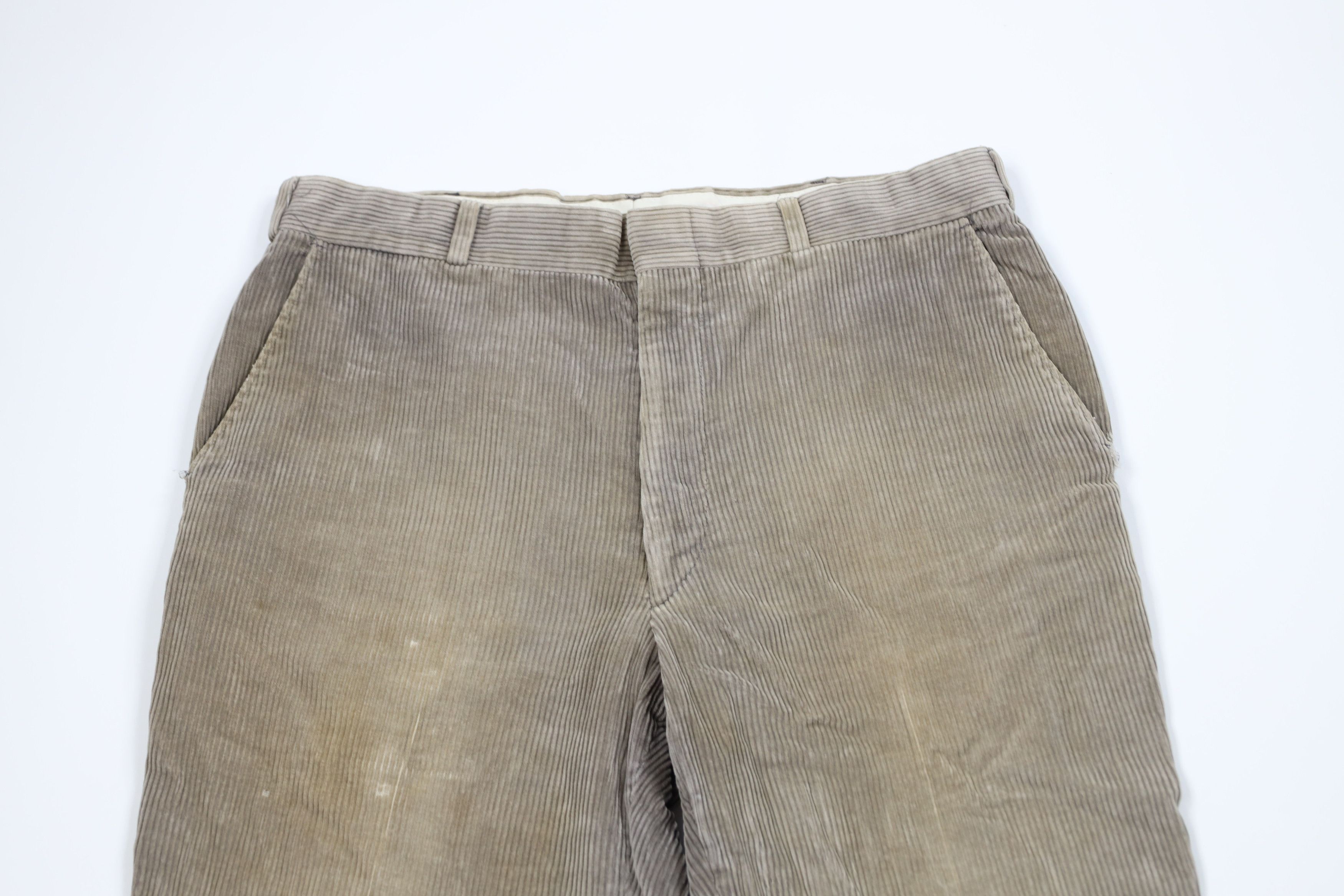 Vintage Vintage 70s Streetwear Wide Leg Corduroy Chino Pants USA Size US 32 / EU 48 - 2 Thumbnail