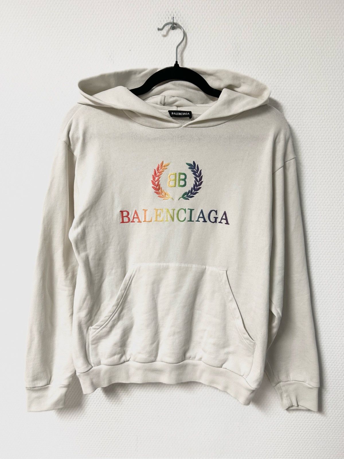 Balenciaga SS19 Rainbow Logo Hoodie Size US XS / EU 42 / 0 - 1 Thumbnail