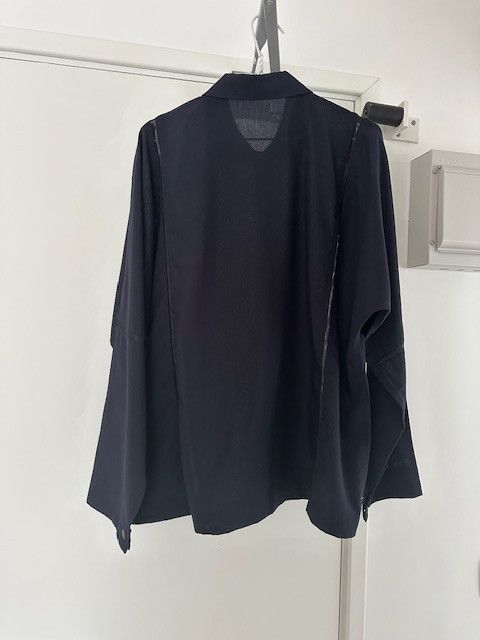 Issey Miyake Issey Miyake Men (IM) "Mesh Strips" Shirt in Navy Size US M / EU 48-50 / 2 - 2 Thumbnail