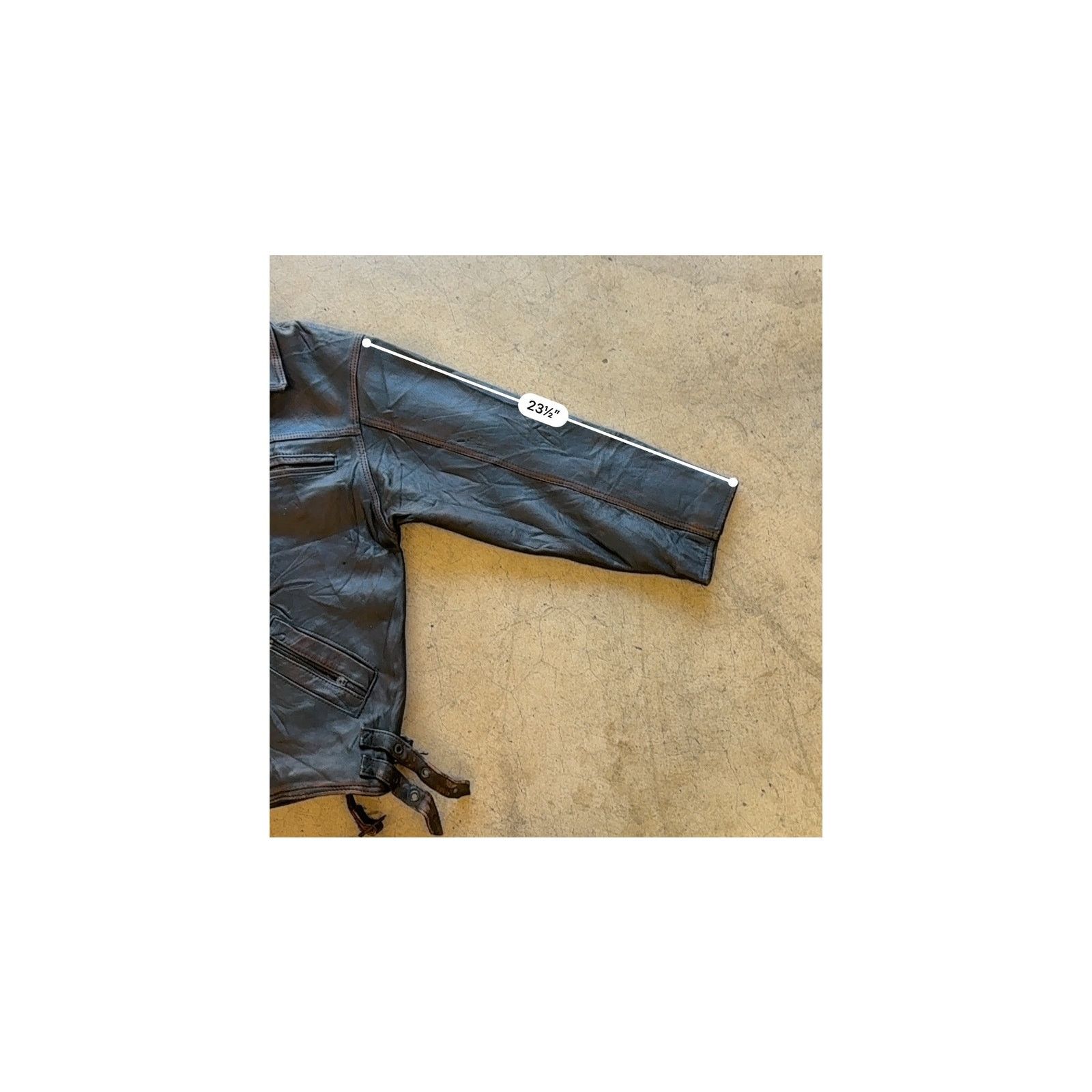 Vintage Vintage Brown Leather Boxy Racing Jacket Unisex M Size US M / EU 48-50 / 2 - 16 Thumbnail