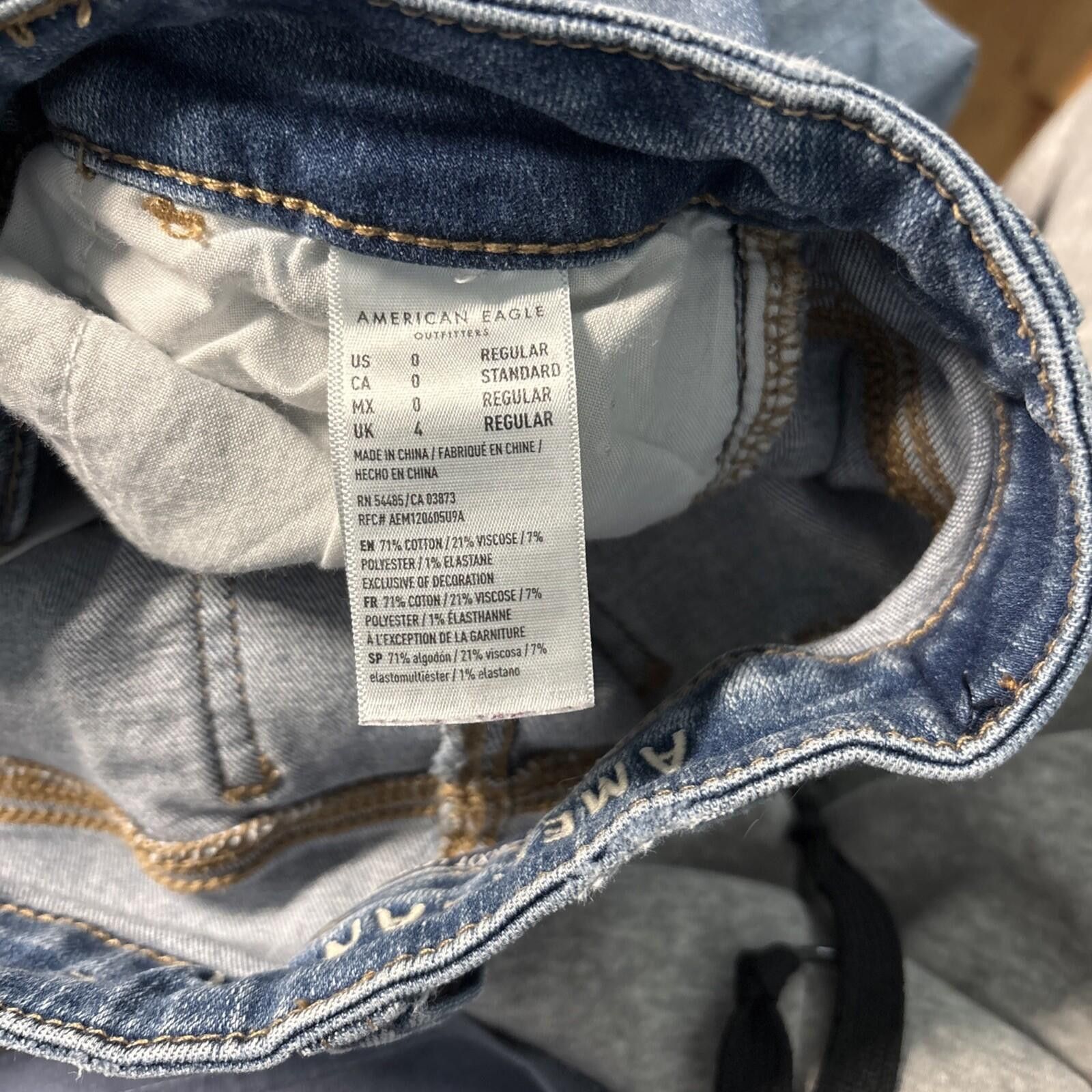 American Eagle Outfitters American Eagle Jeggings Women’s 0 Skinny High Rise Ripped Size 25" / US 0 / IT 36 - 5 Thumbnail