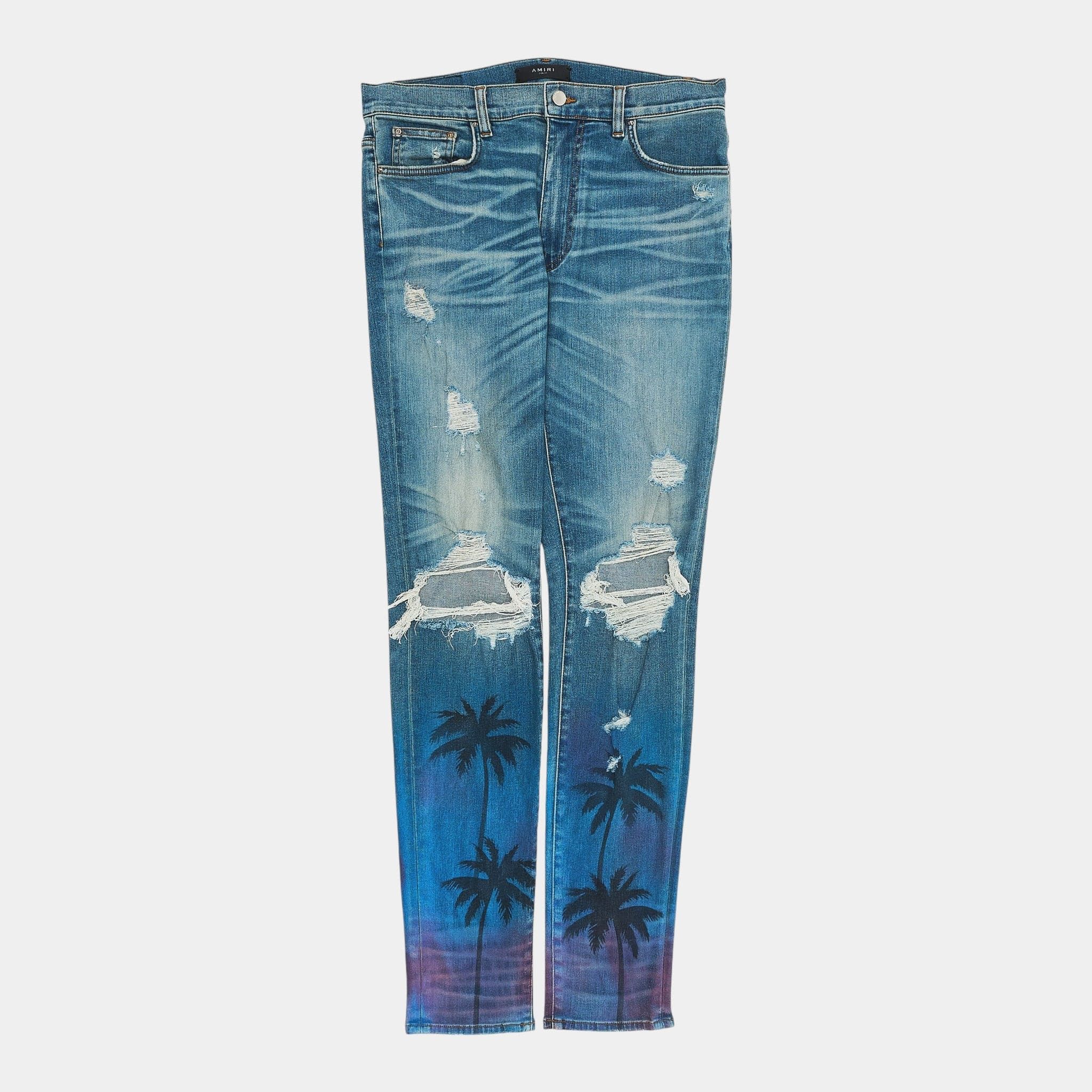 Palm Tree Amiri Jeans | Grailed