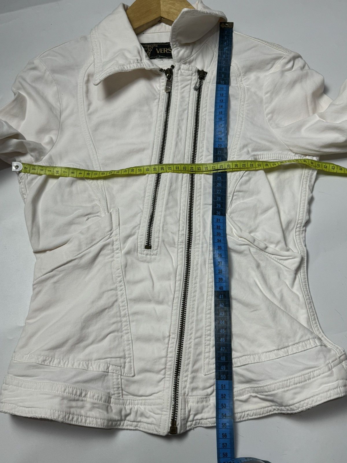 Versace × Versace Jeans Couture × Vintage Versace Asymmetrical Zipper Bikers Jacket Vintage Size M / US 6-8 / IT 42-44 - 10 Thumbnail