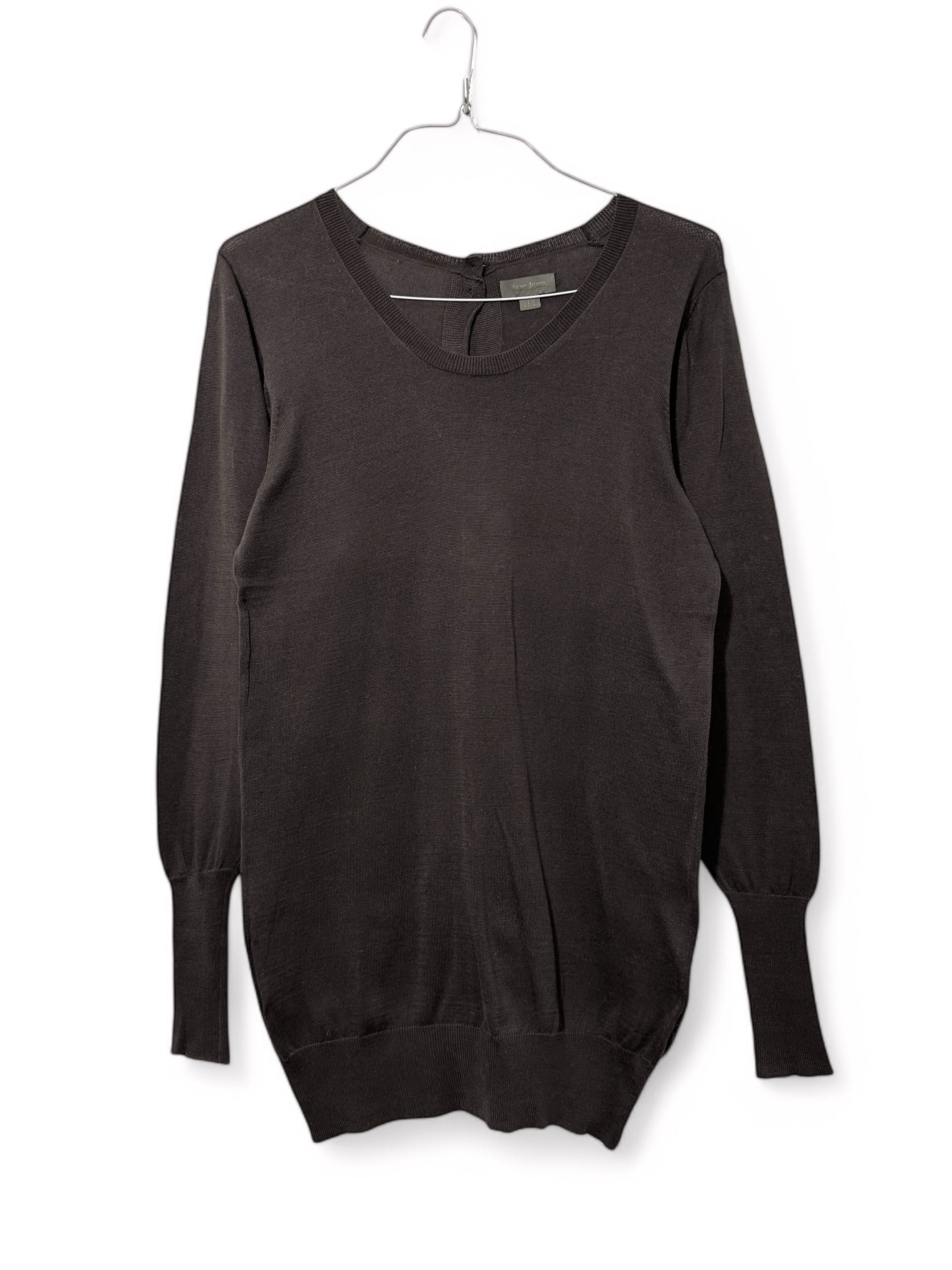 Acne Studios Acne Jeans Back Button Closure Knit Sweater (S) Size S / US 4 / IT 40 - 1 Thumbnail