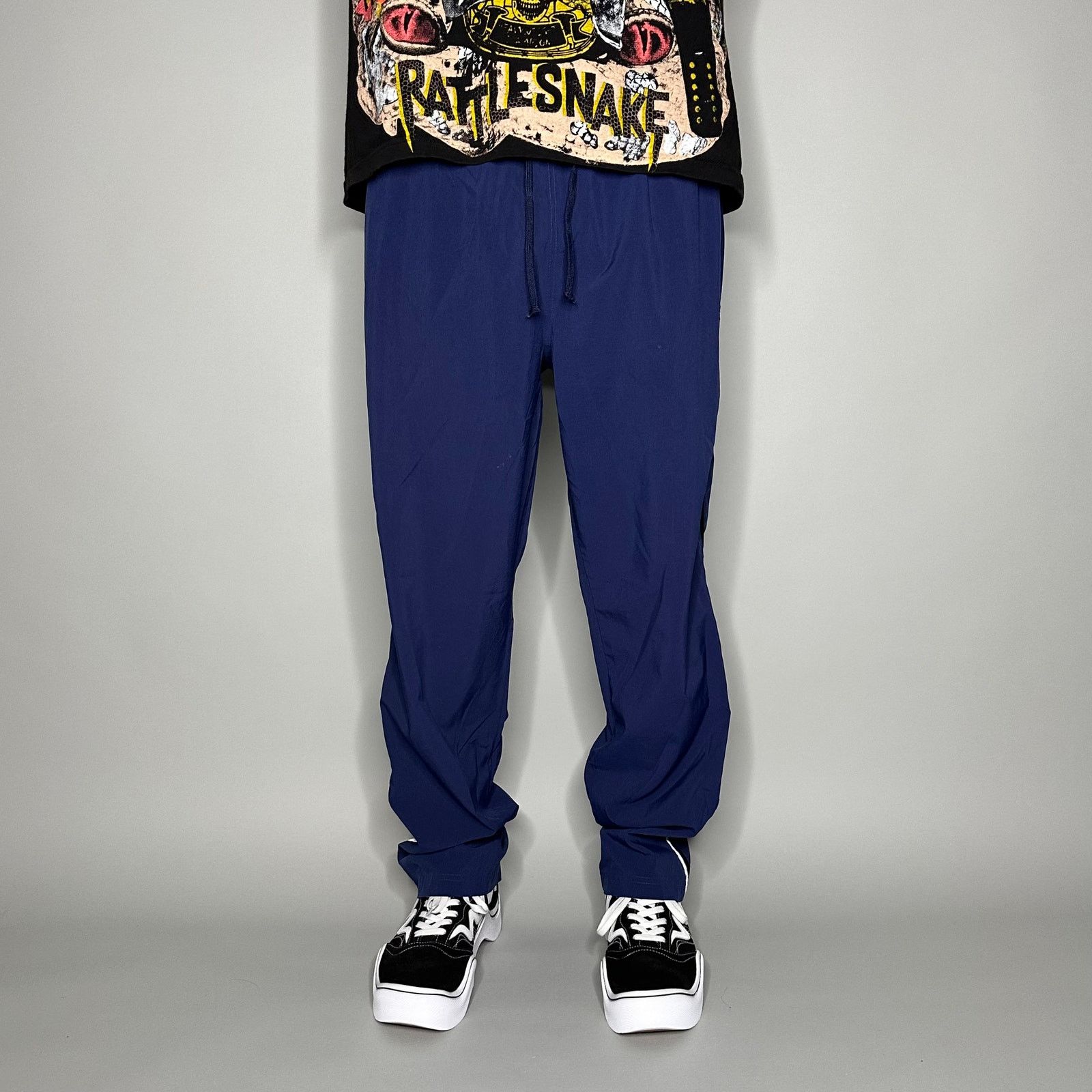 Starter Vintage 90s Starter Track Pants Mens L Relaxed Fit Navy Blue Size US 34 / EU 50 - 3 Thumbnail