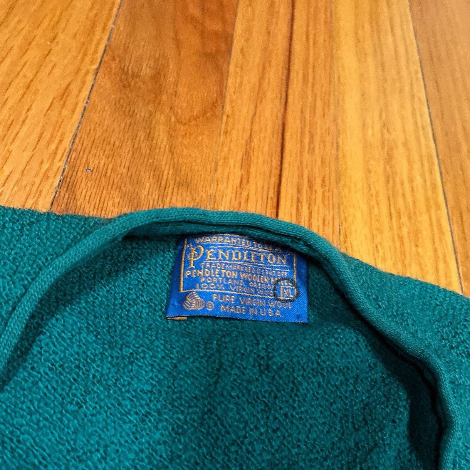 Pendleton VTG Pendleton Cardigan Teal Blue Wool Grunge Distressed Size US XL / EU 56 / 4 - 3 Thumbnail