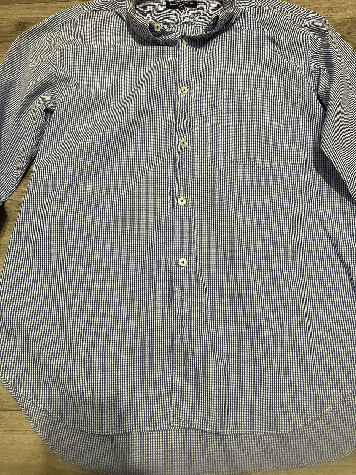 Comme des Garcons Homme COMME des GARCONS HOMME blue SHIRT VINTAGE Y2K SIZE L Size US L / EU 52-54 / 3 - 3 Thumbnail