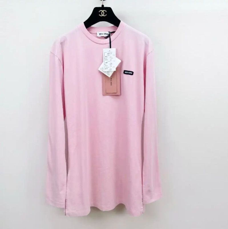 Miu Miu Miu Miu Pink Long Sleeve Sweatshirt 0089 Size XS / US 0-2 / IT 36-38 - 1 Thumbnail