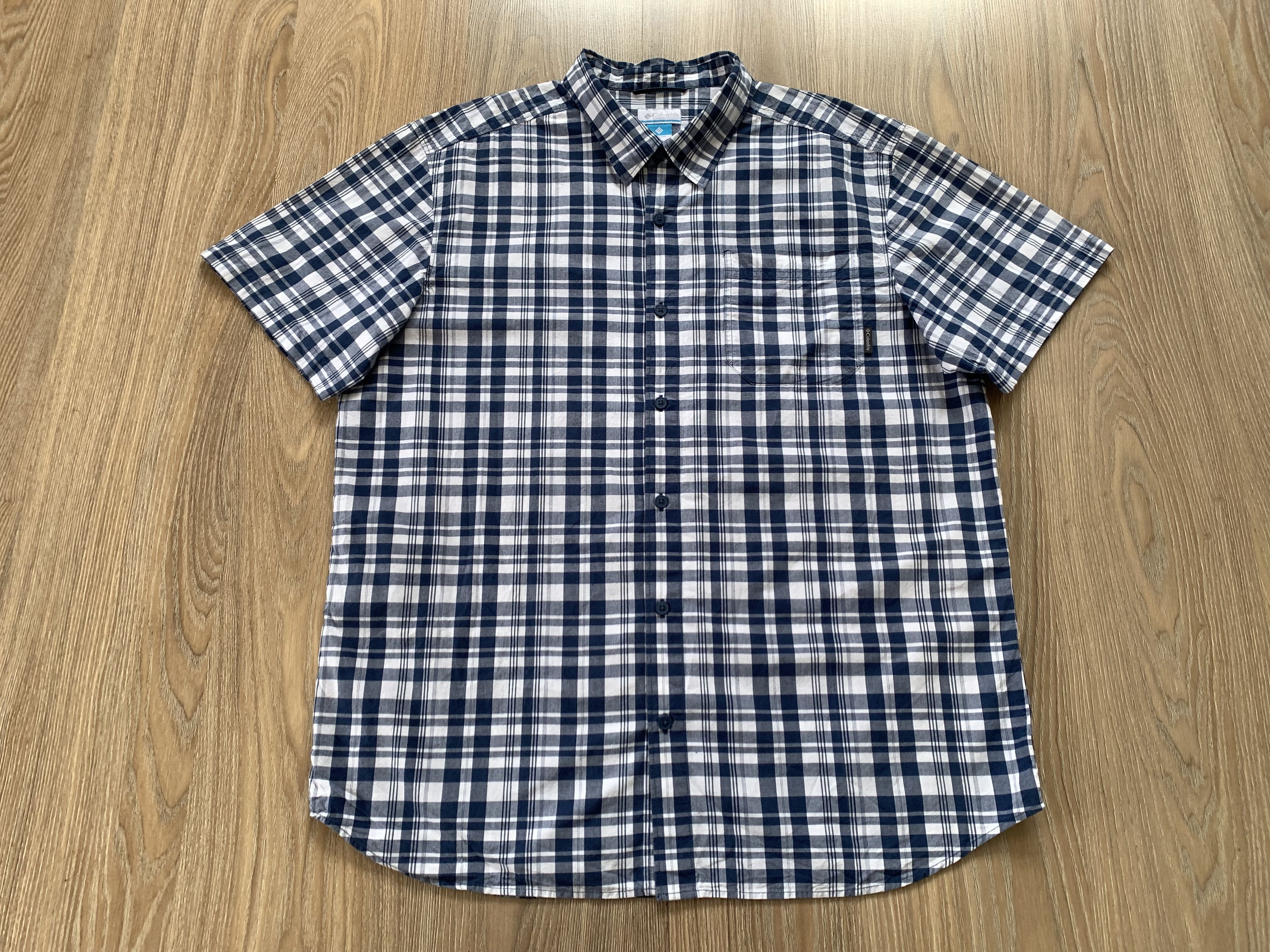 Columbia Columbia Plaid Cotton Short Sleeve Button Up Shirt Size US XL / EU 56 / 4 - 2 Thumbnail