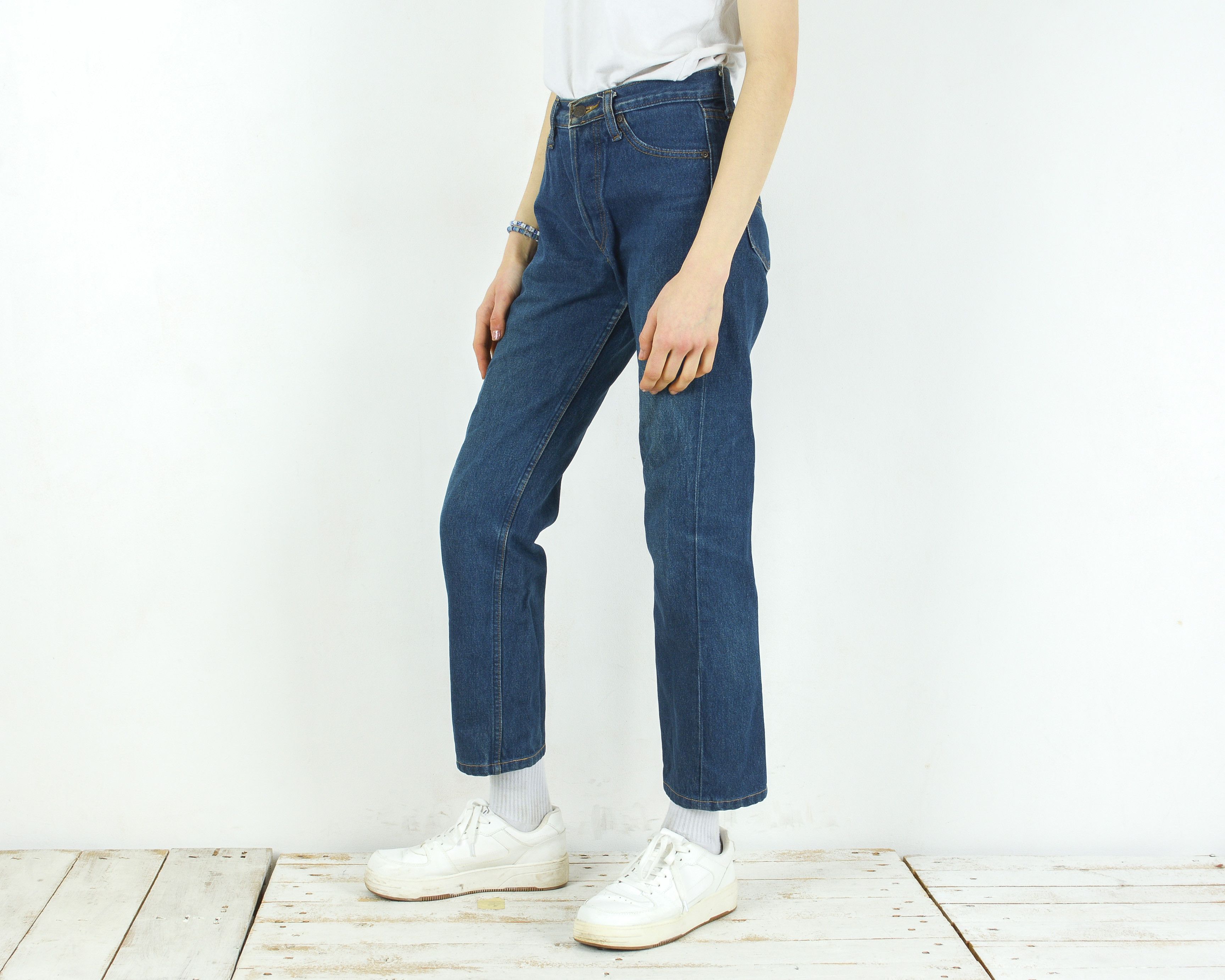 Big John × Vintage 340 W27 L30 Denim Jeans Straight Trousers Pants High Waist Size 27" / US 4 / IT 40 - 2 Thumbnail