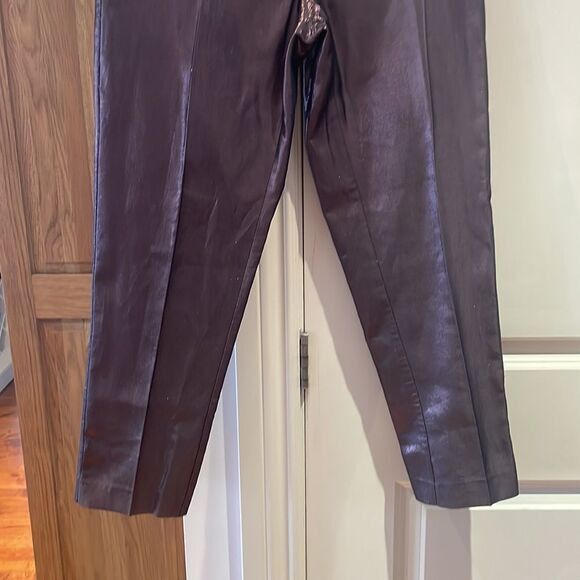 Pinko Pinko purple metallic trousers with contrasting satin NWT 4 Size 27" / US 4 / IT 40 - 7 Thumbnail