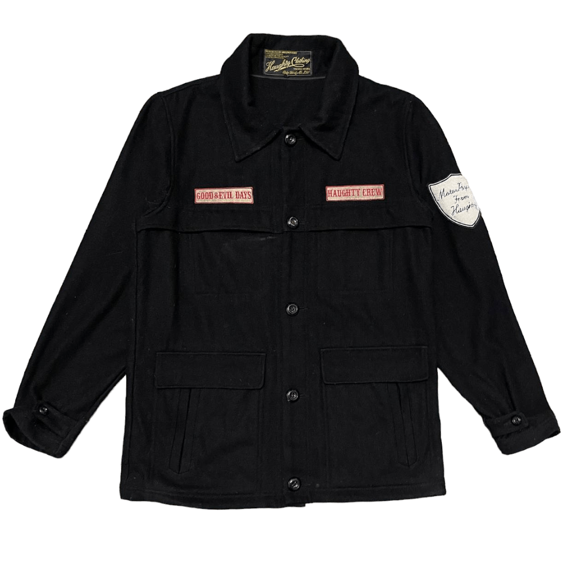 Japanese Brand Vintage Haughty Crew Jacket Multi Pocket Workers Size US L / EU 52-54 / 3 - 1 Thumbnail