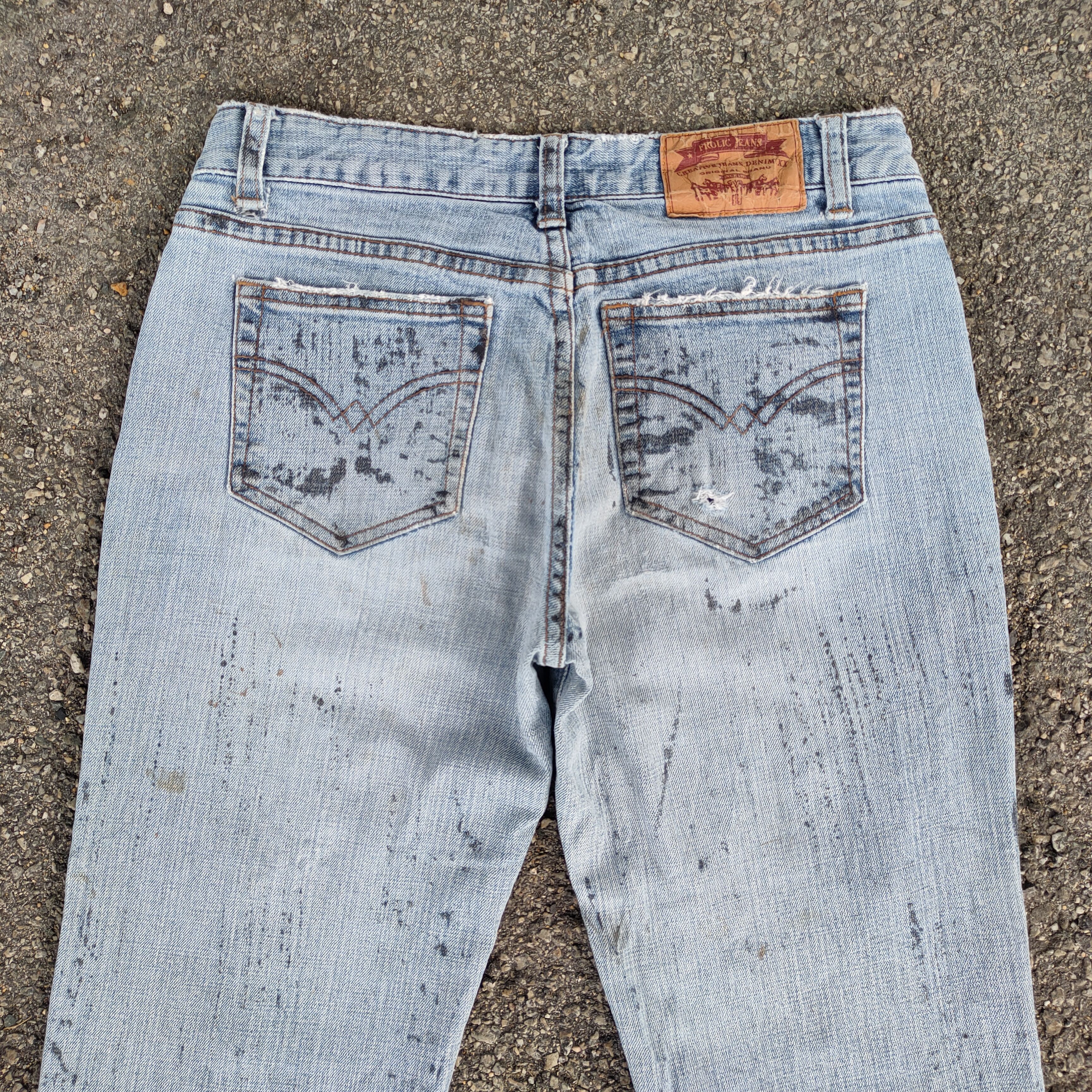 Japanese Brand FLARE VINTAGE FROLIC BOOTCUT FADED JEANS DENIM PANTS Size US 27 - 8 Thumbnail