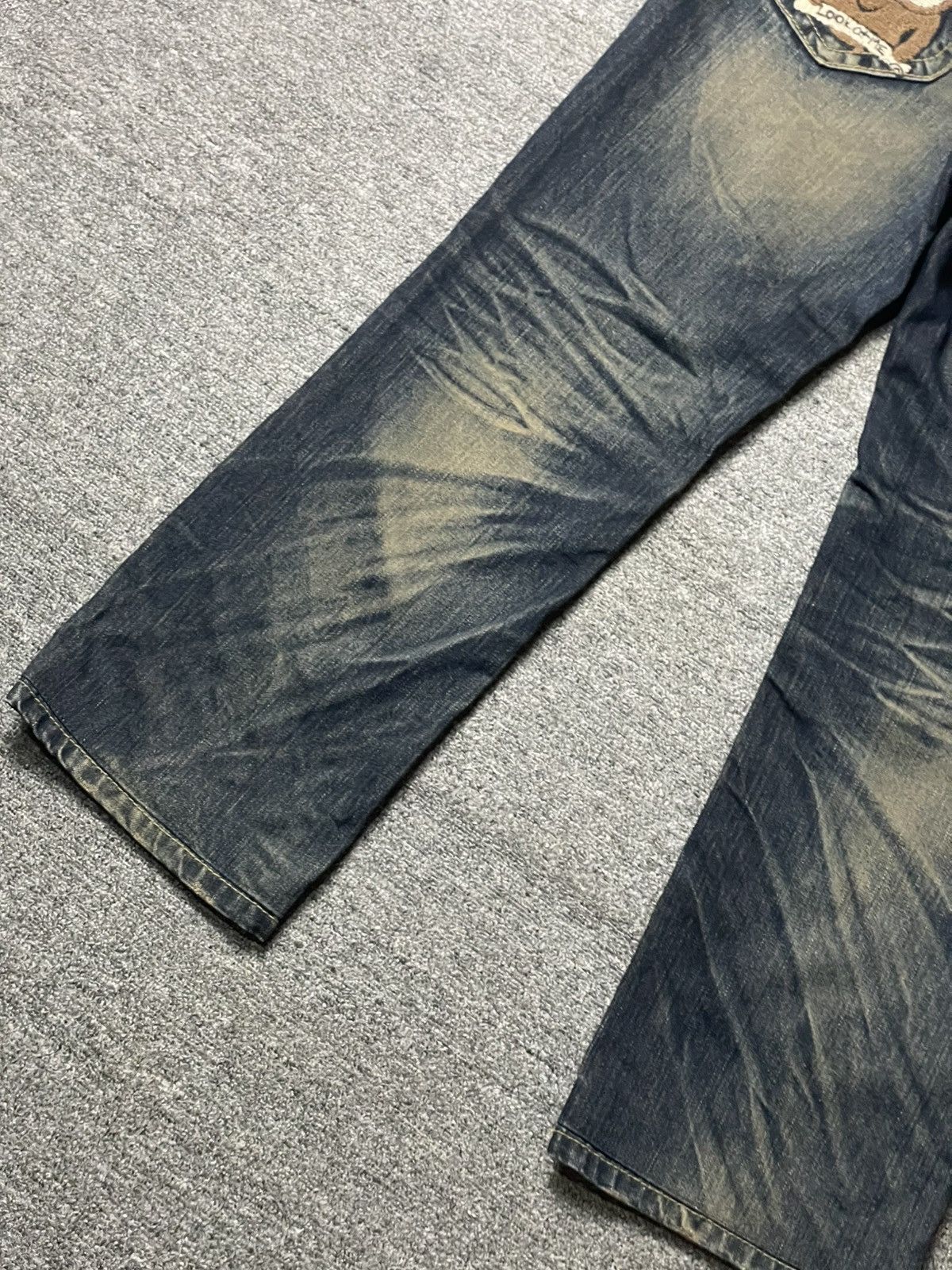 Japanese Brand × Vintage LOLITA JEANS Owl Rusty Blue Distressed Denim (92) Size US 32 / EU 48 - 3 Thumbnail