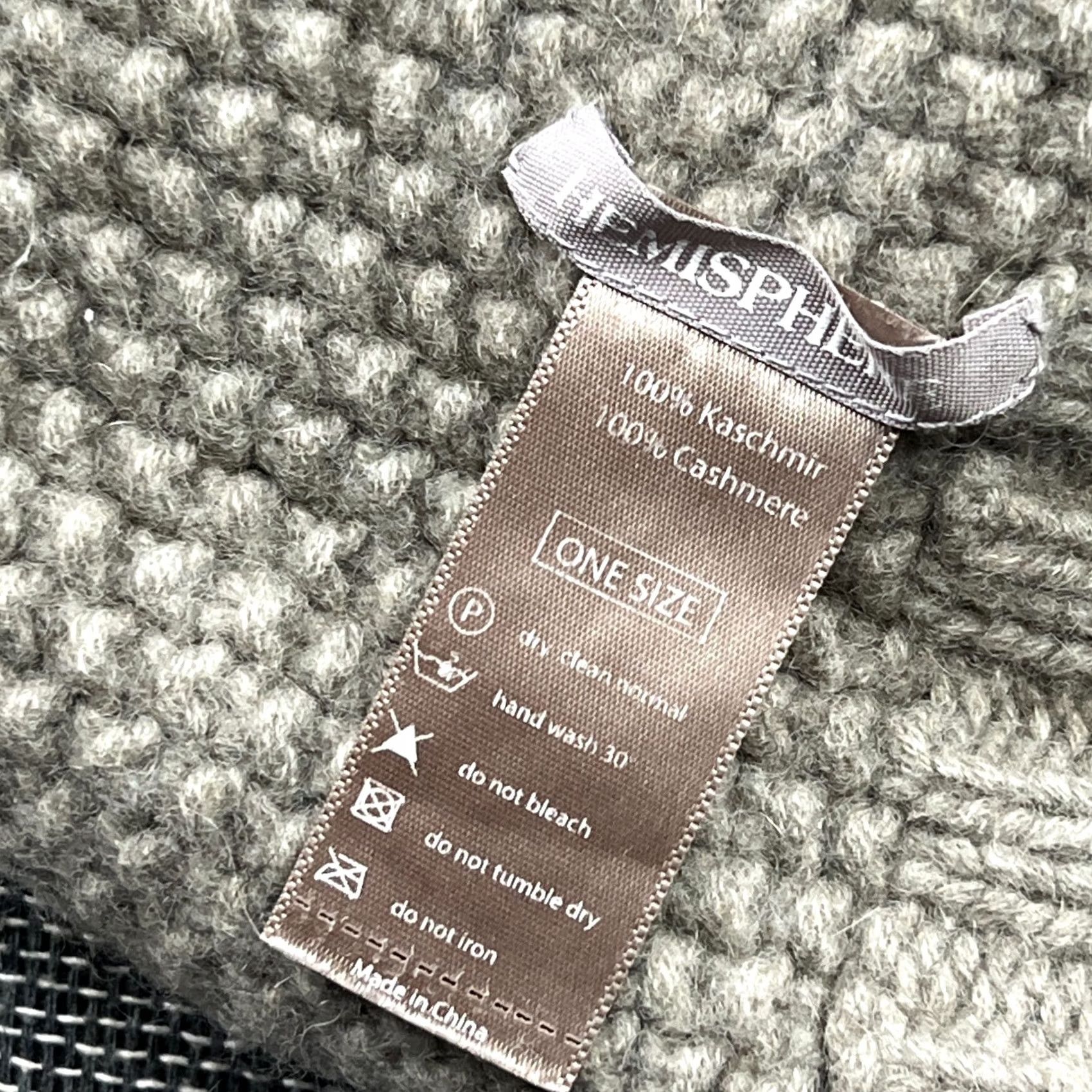 Vintage Hemisphere Beanie Hat 100% Cashmere Womens One Size Beige Size ONE SIZE - 4 Thumbnail