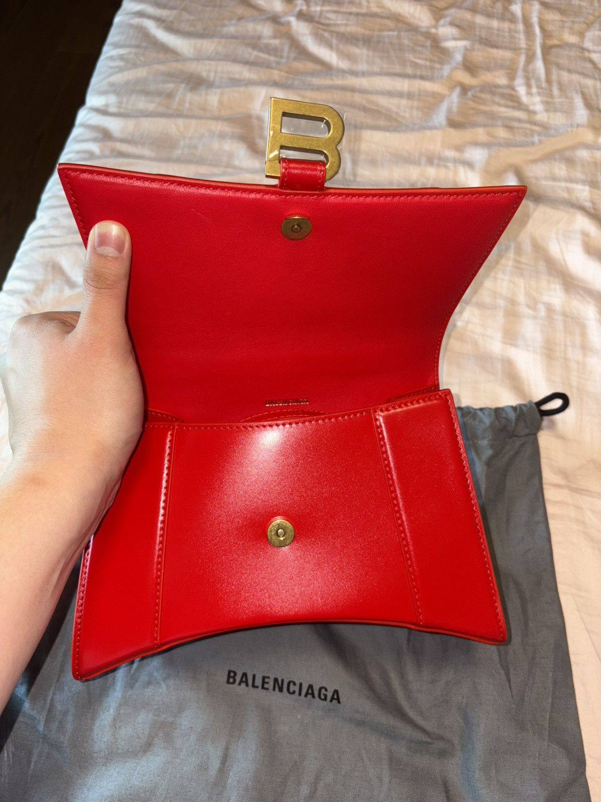 Balenciaga Balenciaga Hourglass Leather Bag Small Size ONE SIZE - 8 Thumbnail