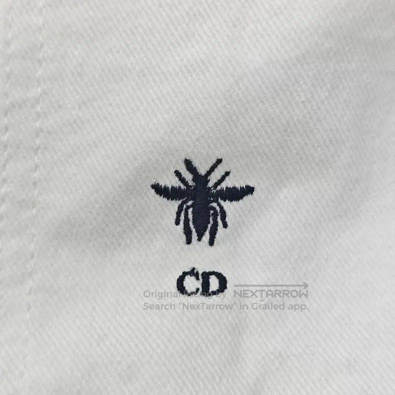 Dior Dior White embroidered bee denim cotton jacket Size XS / US 0-2 / IT 36-38 - 7 Thumbnail