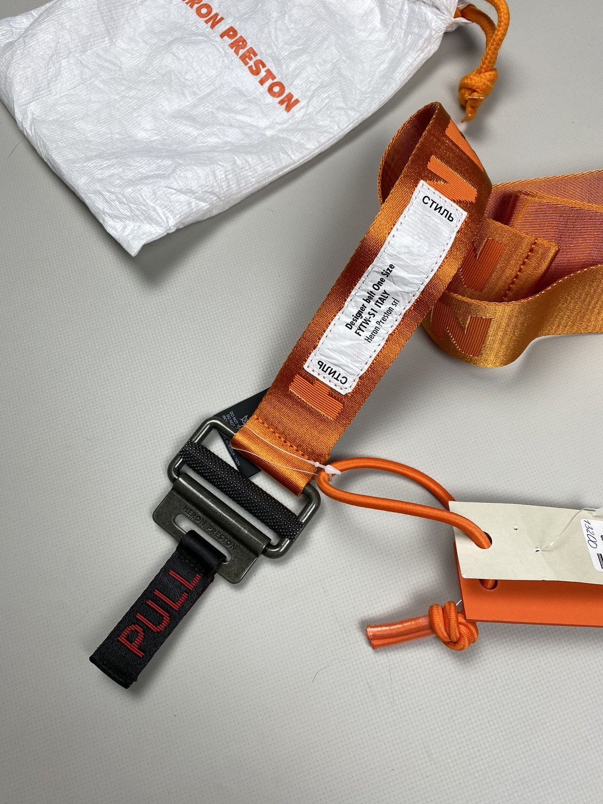 Heron Preston BNWT! Heron Preston KK Tape Magnetic Belt One Size Orange Size ONE SIZE - 5 Thumbnail