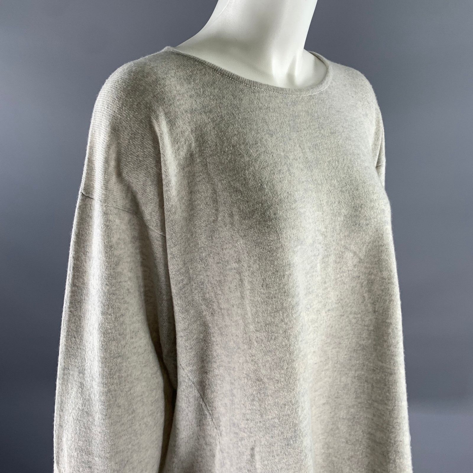 eskandar ESKANDAR Size M Light Grey Cashmere Sweater Size ONE SIZE - 2 Thumbnail