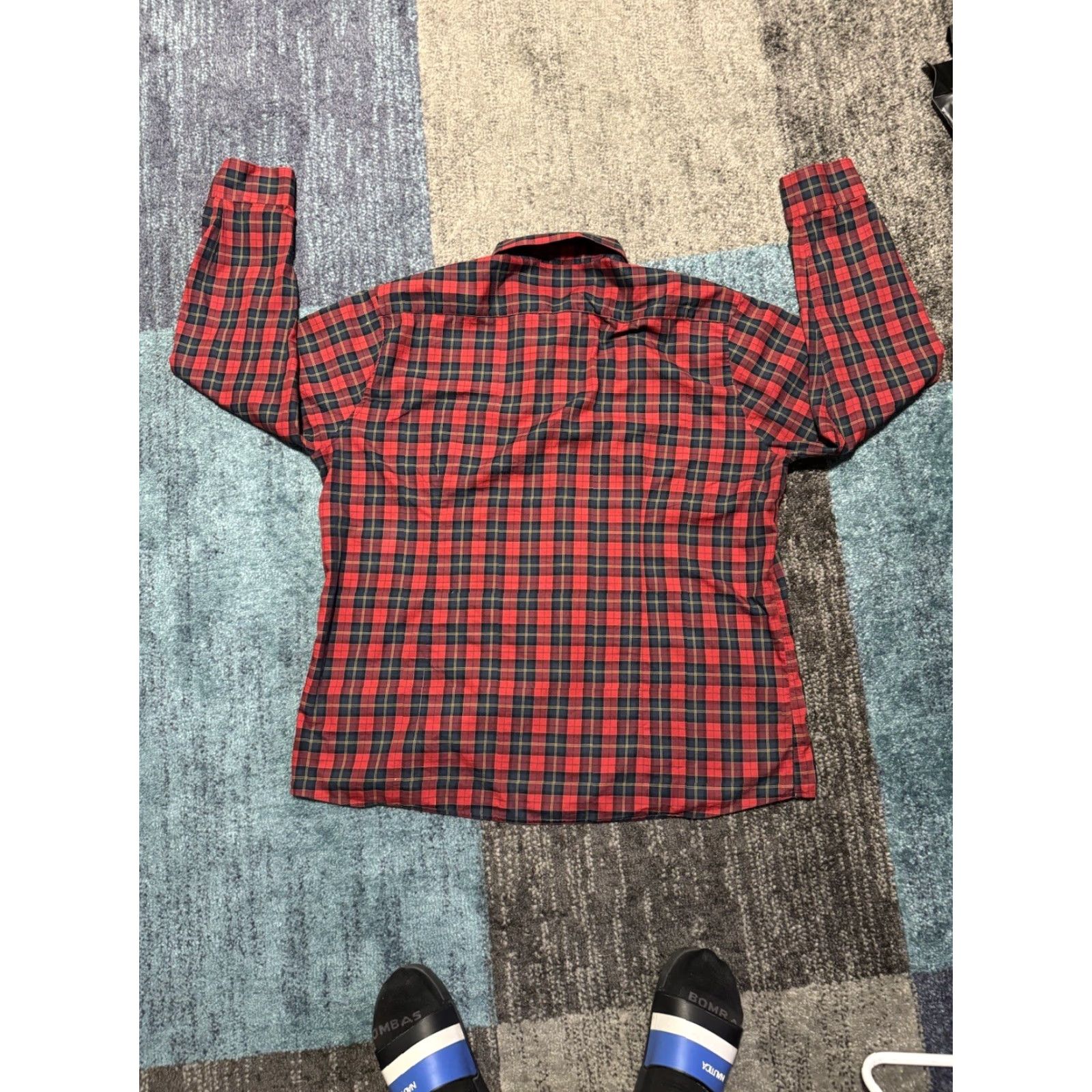 Barbour Barbour Shirt Mens Flannel Plaid Button Up 3XL Multicolor Tailored Fit Long Sleeve Button-Down Collar Pockets Dress Shirt Regular Mens Size US XXL / EU 58 / 5 - 3 Thumbnail