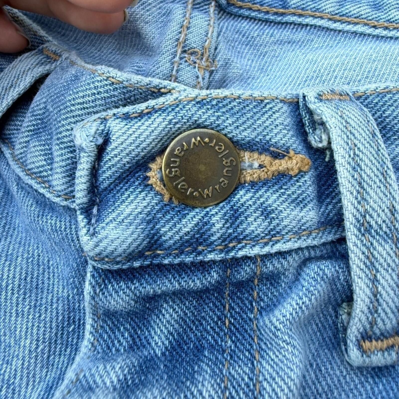 Wrangler Wrangler Blues Light Wash Straight Leg Raw Hem Denim Jeans Size US 30 / EU 46 - 3 Thumbnail