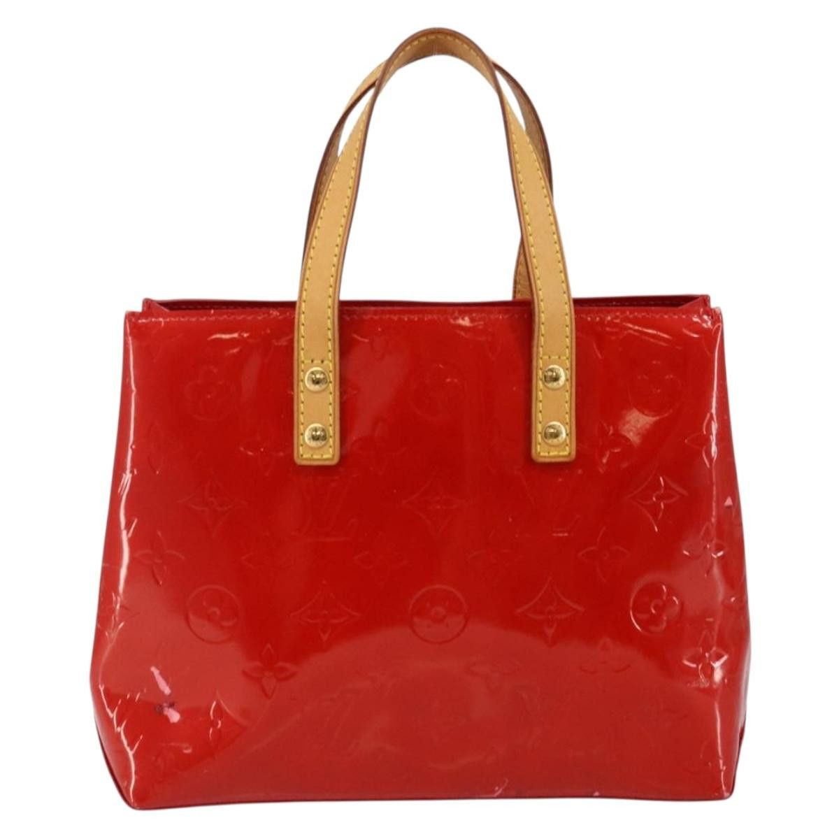 Louis Vuitton LOUIS VUITTON Monogram Vernis Reade PM Hand Bag Red Rouge Size ONE SIZE - 3 Thumbnail