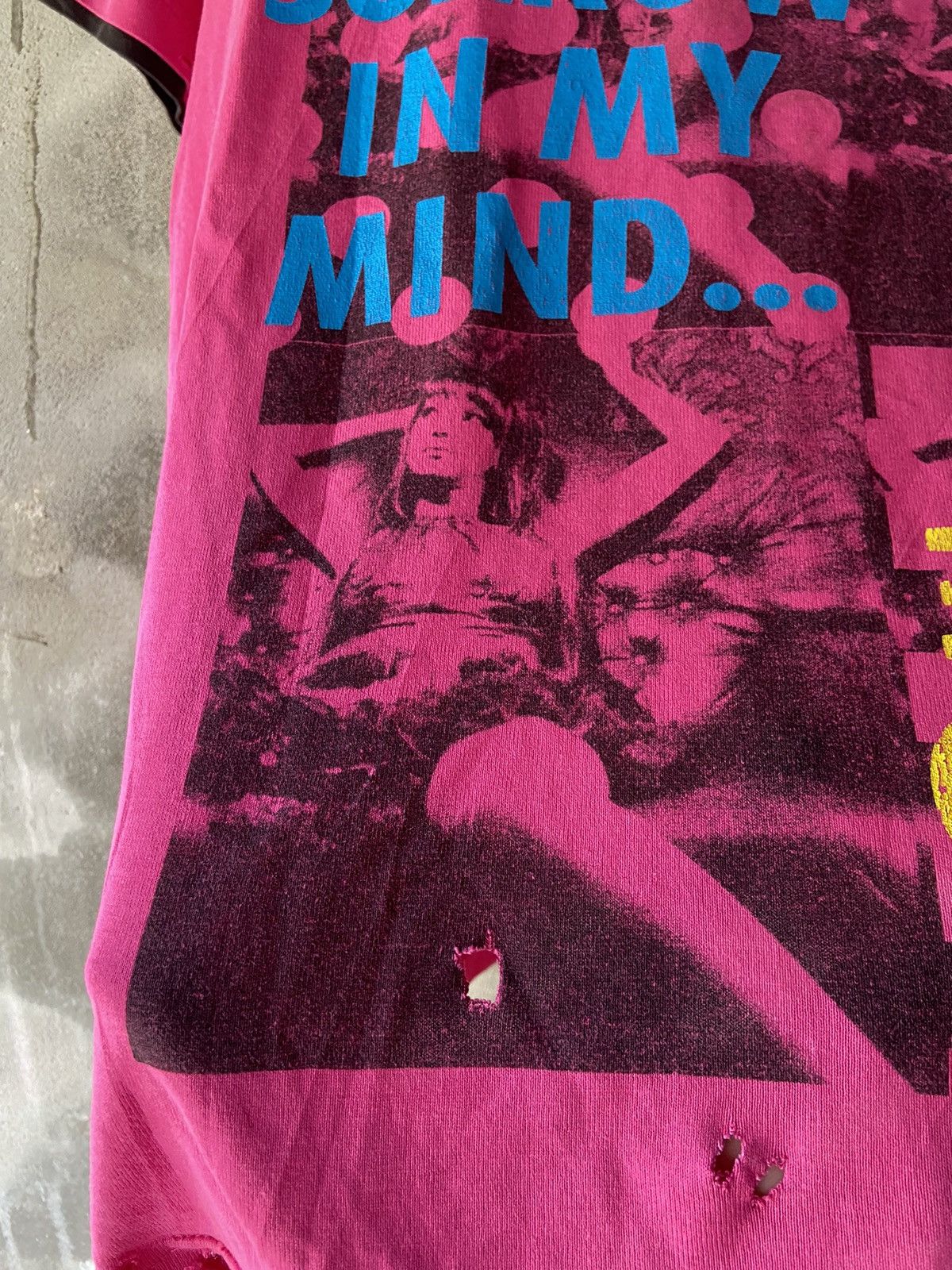 Beauty Beast × Hysteric Glamour × Japanese Brand LOCKING SORROW IN MY MIND DISTRESSED DOUBLE LAYER TEE Size US M / EU 48-50 / 2 - 6 Thumbnail