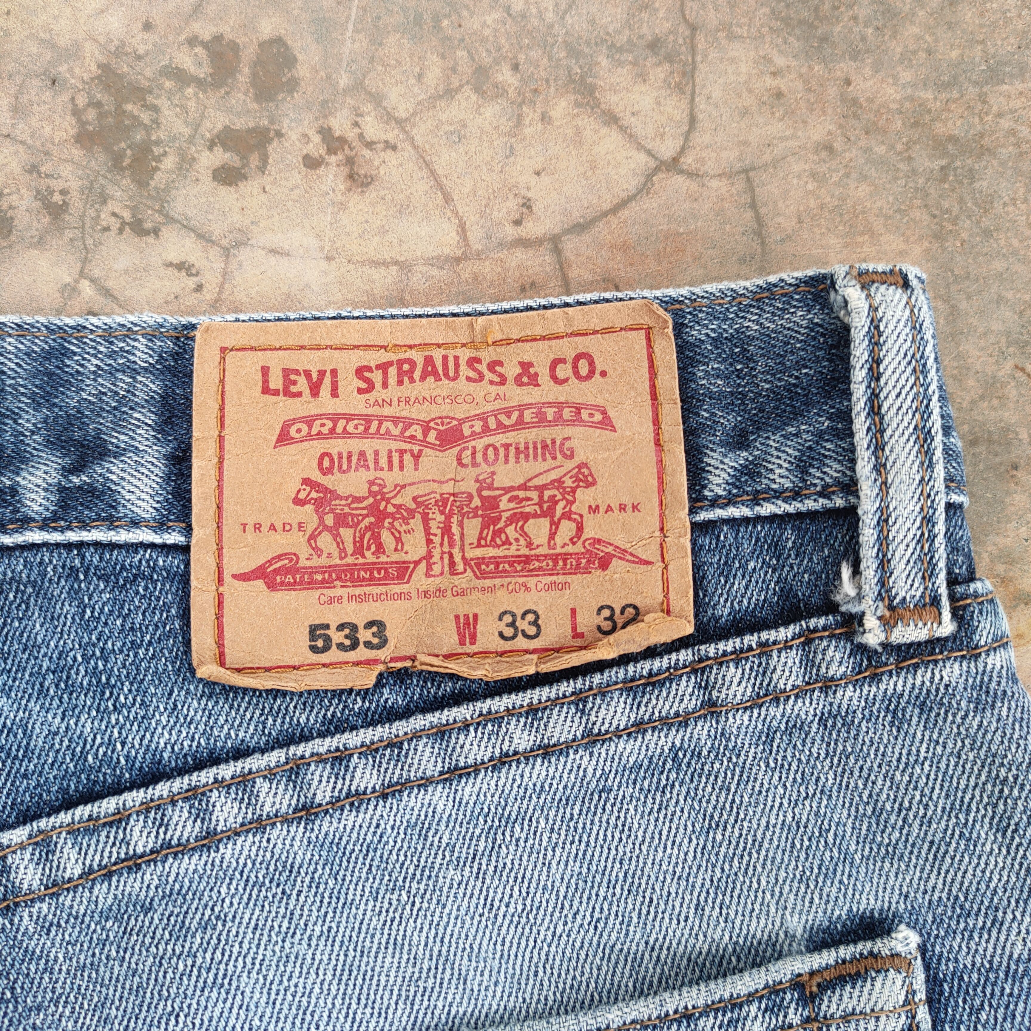 Levi's VINTAGE LEVI'S 533 FADED DISTRESSED JEANS DENIM PANTS Size US 33 - 13 Thumbnail