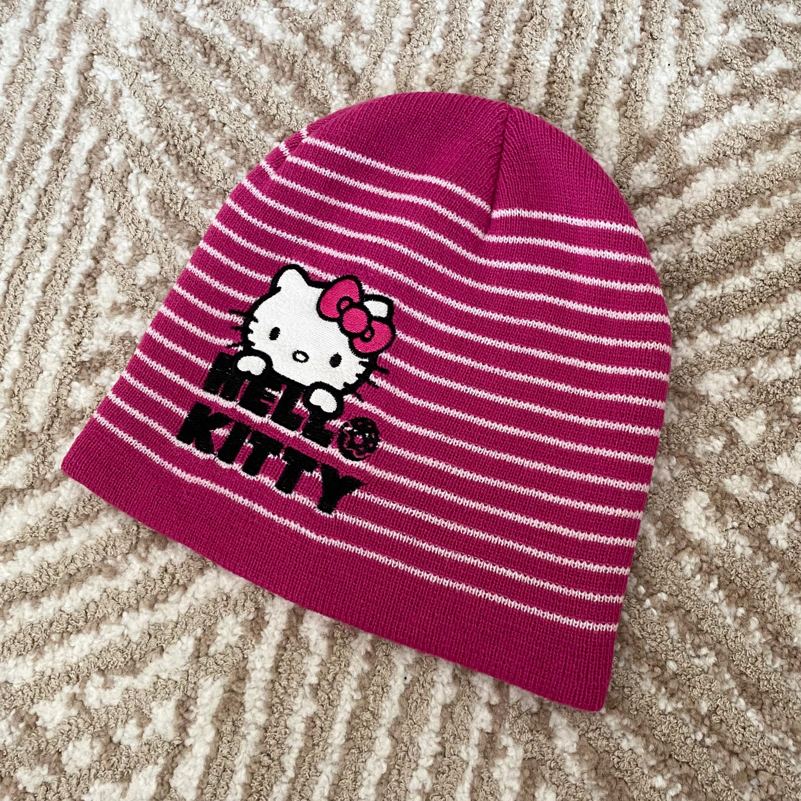 Anime Vintage y2k Hello Kitty Beanie Hat Size ONE SIZE - 2 Thumbnail