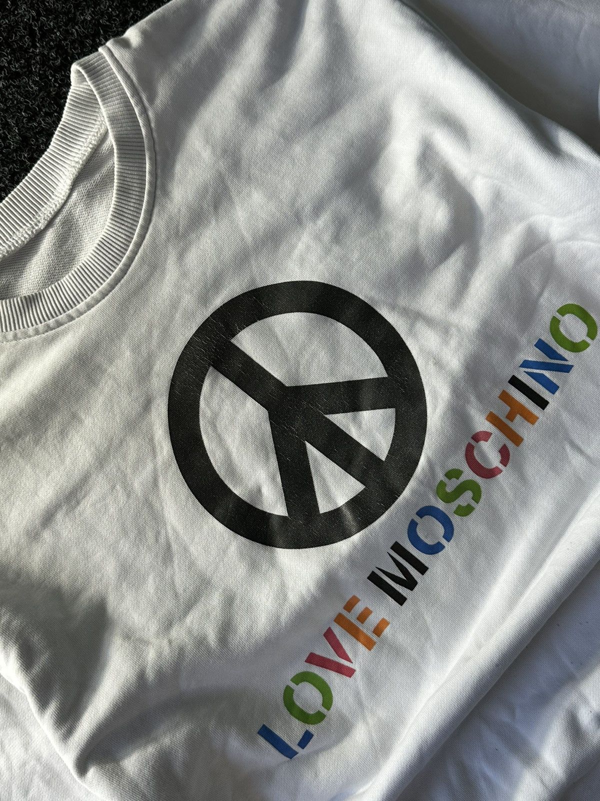 Moschino × Vintage 🚨Vintage Moschino BIG LOGO WHITE Luxury Sweatshirt BY SINV Size US M / EU 48-50 / 2 - 4 Thumbnail