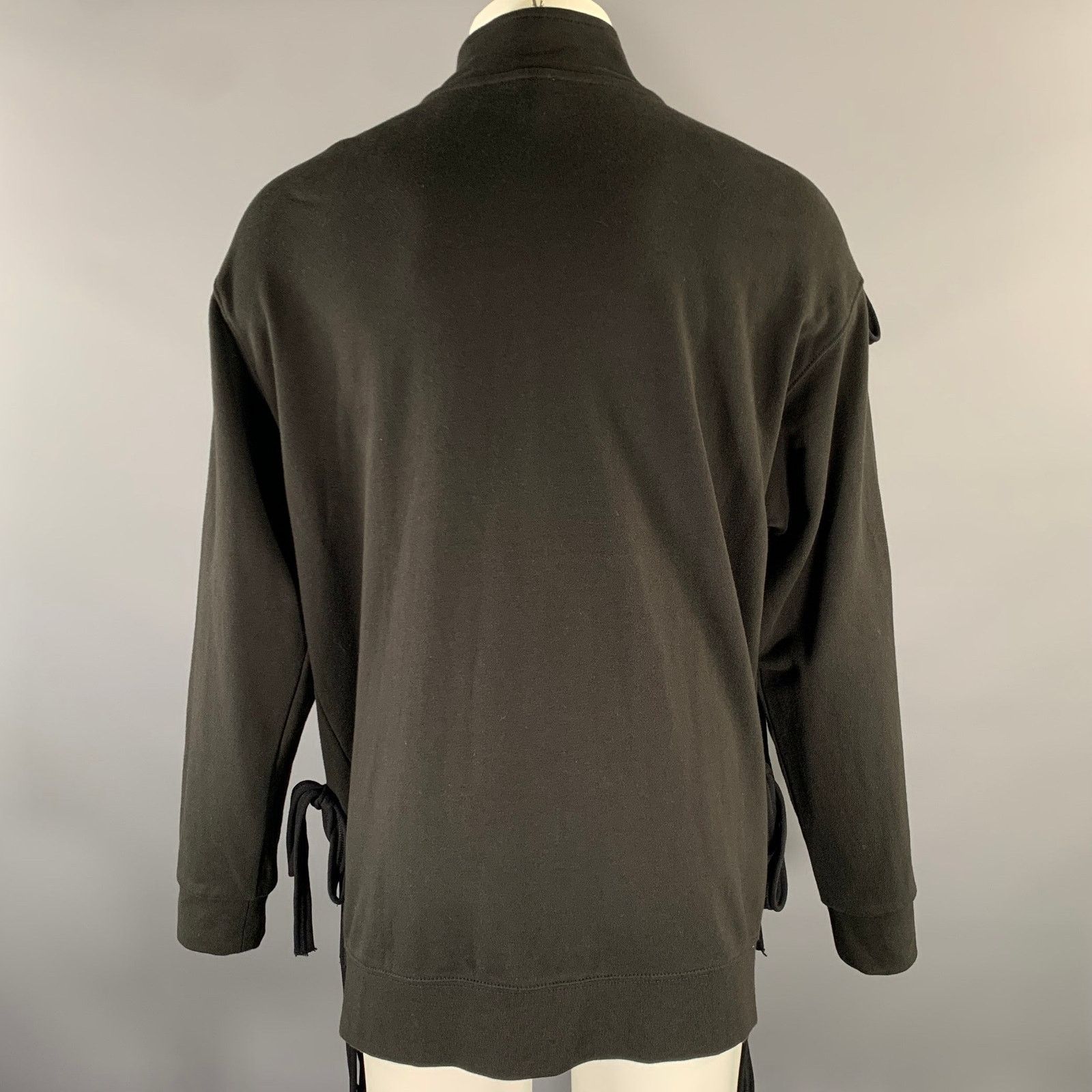 Other REQUAL Size M Black Loop Tie Cotton Zip Up Jacket Size US M / EU 48-50 / 2 - 4 Thumbnail