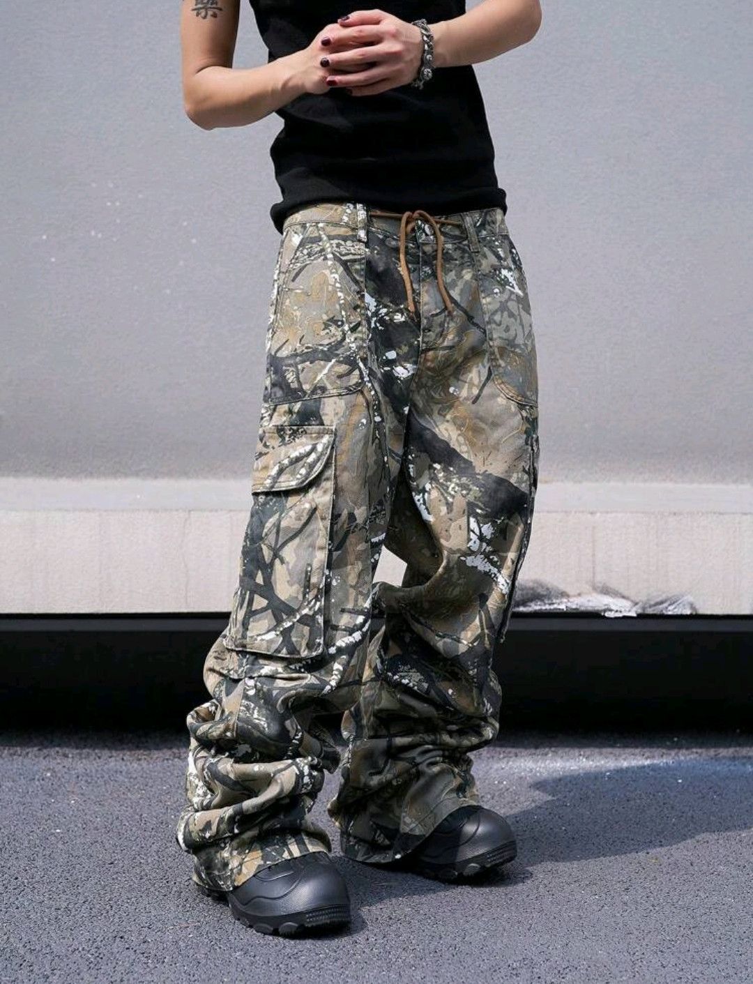 Japanese Brand Baggy Graphic Camo Wide Leg Pants Size US 32 / EU 48 - 8 Thumbnail