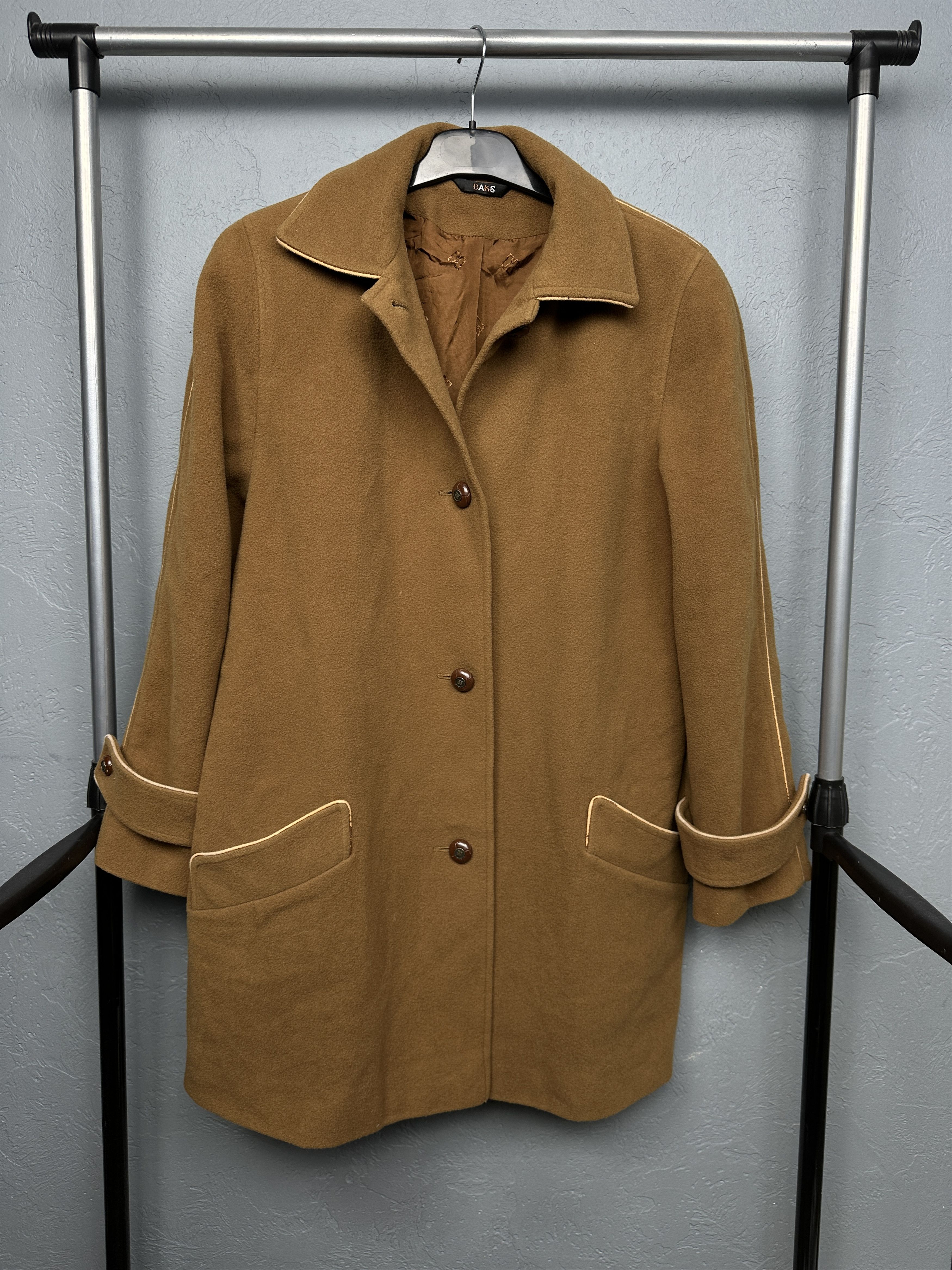 DAKS DAKS Vintage Womens Wool Coat Jacket Size L / US 10 / IT 46 - 1 Thumbnail