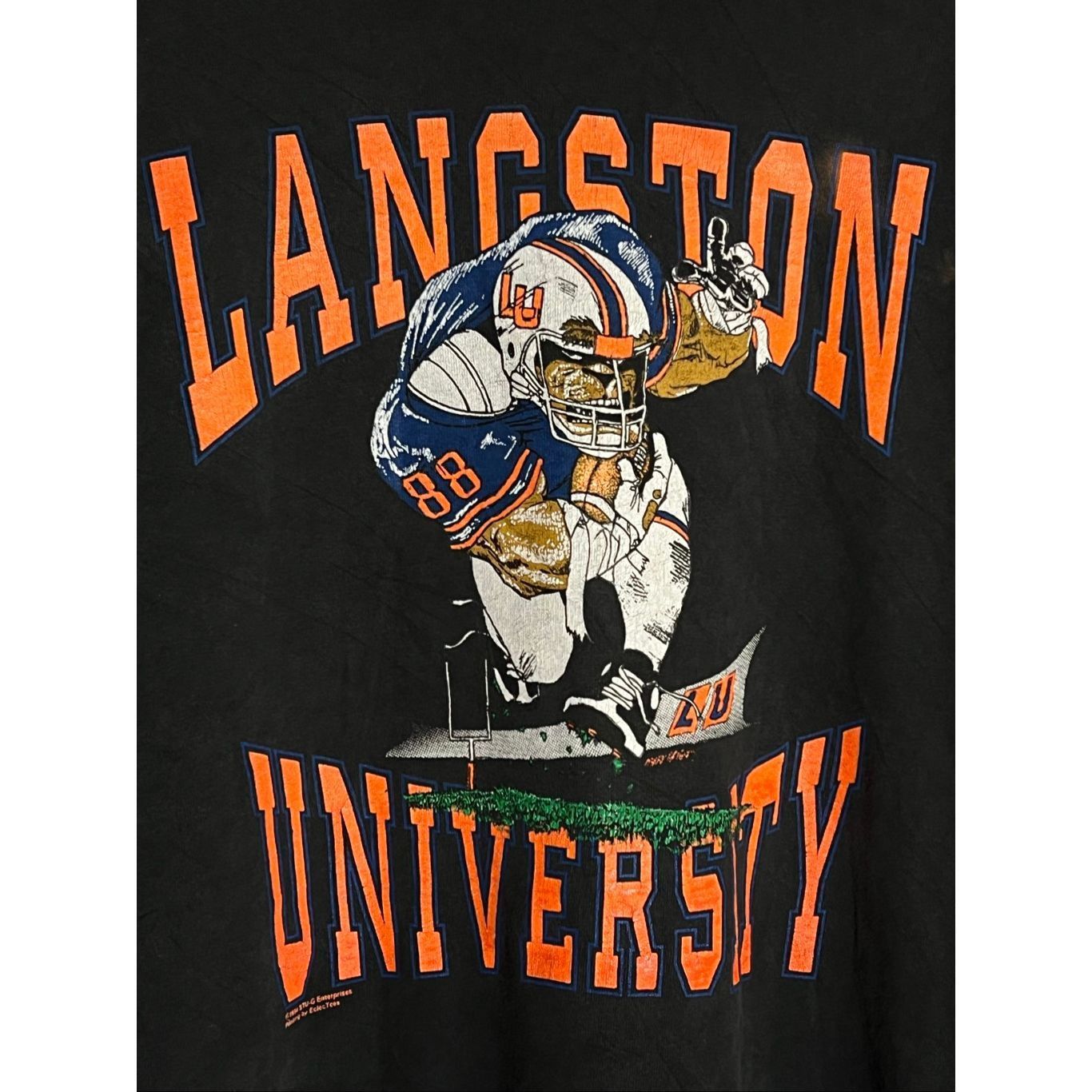 Fruit Of The Loom Vintage 90s Rare Langston University Football Tee Size US XXL / EU 58 / 5 - 2 Thumbnail