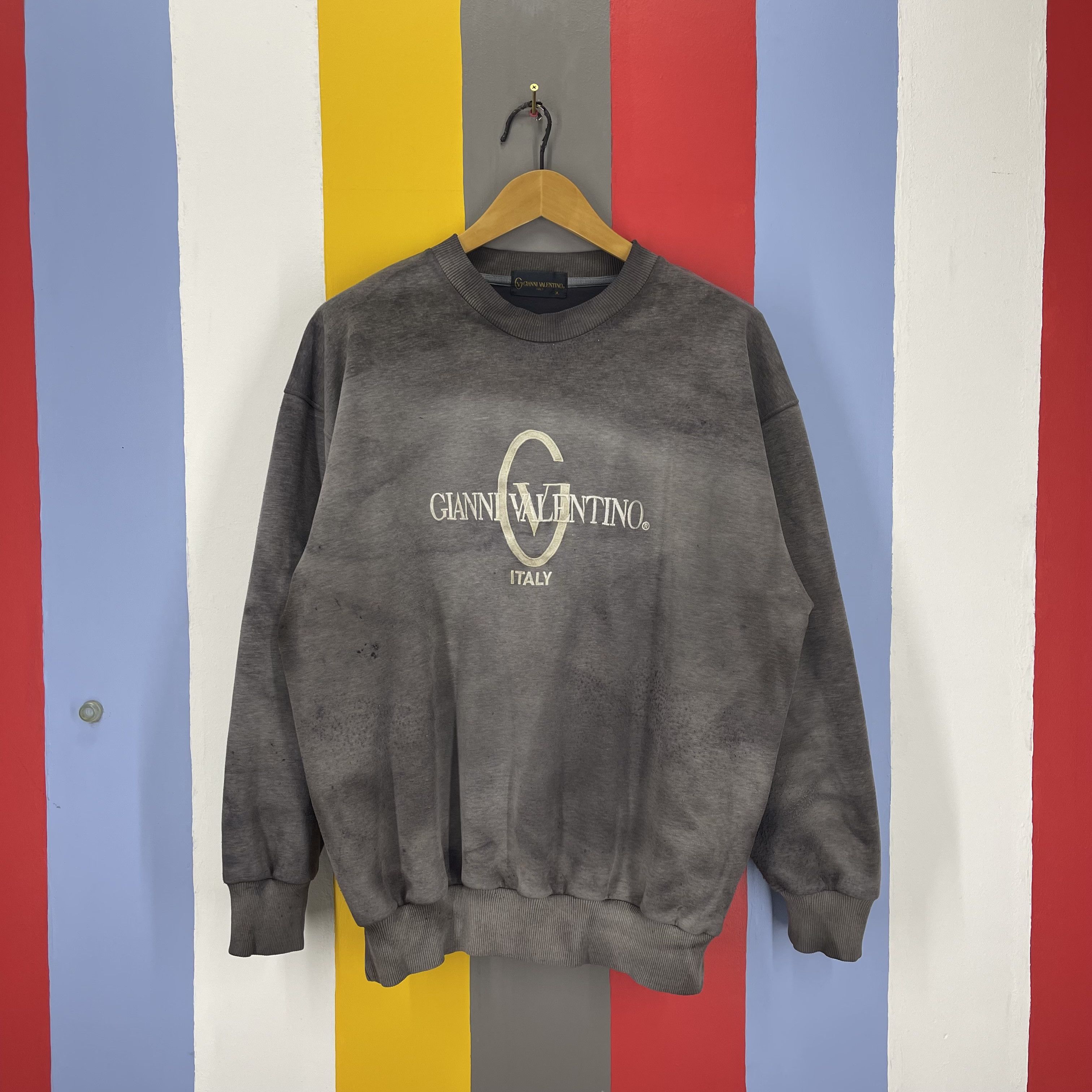 Gianni Valentino Thrashed GIANNI VALENTINO Crew Neck Sweatshirt #1720/06 Size US XL / EU 56 / 4 - 1 Thumbnail