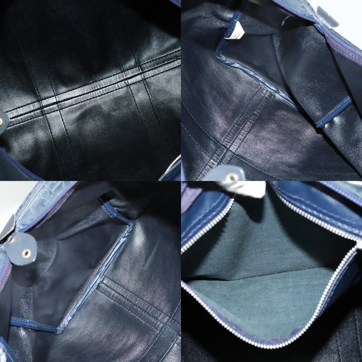 Dior DIOR Trotter Canvas Boston Bag Navy Size ONE SIZE - 11 Thumbnail