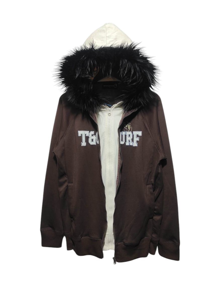Japanese Brand T&C Surf double layer zip fur hoodie ifsix LGB style Size US L / EU 52-54 / 3 - 1 Thumbnail