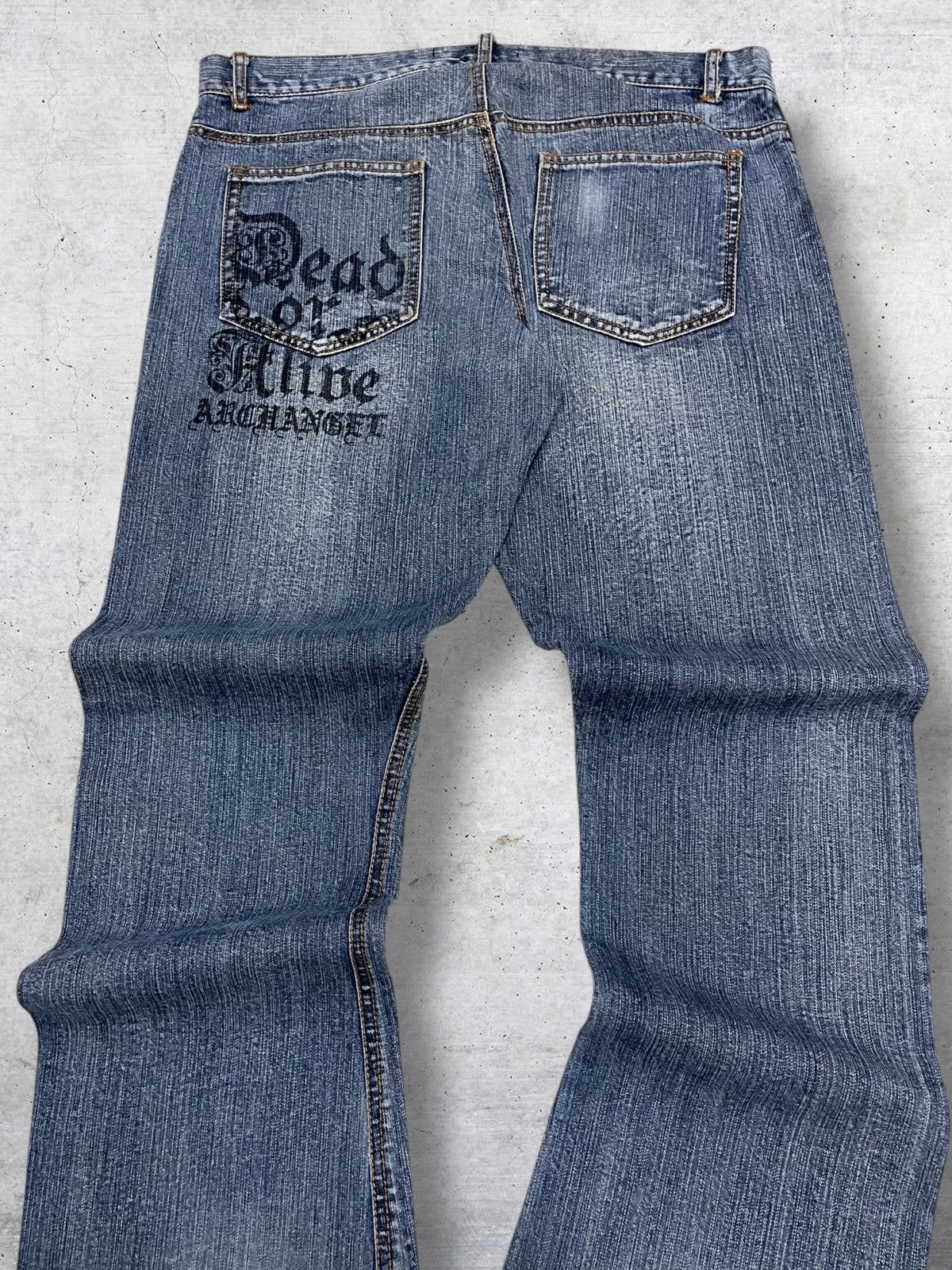 In The Attic VINTAGE IN THE ATTIC JAPAN 90S ARCHIVE DEAD OR ALIVE DENIM Size US 33 - 16 Thumbnail